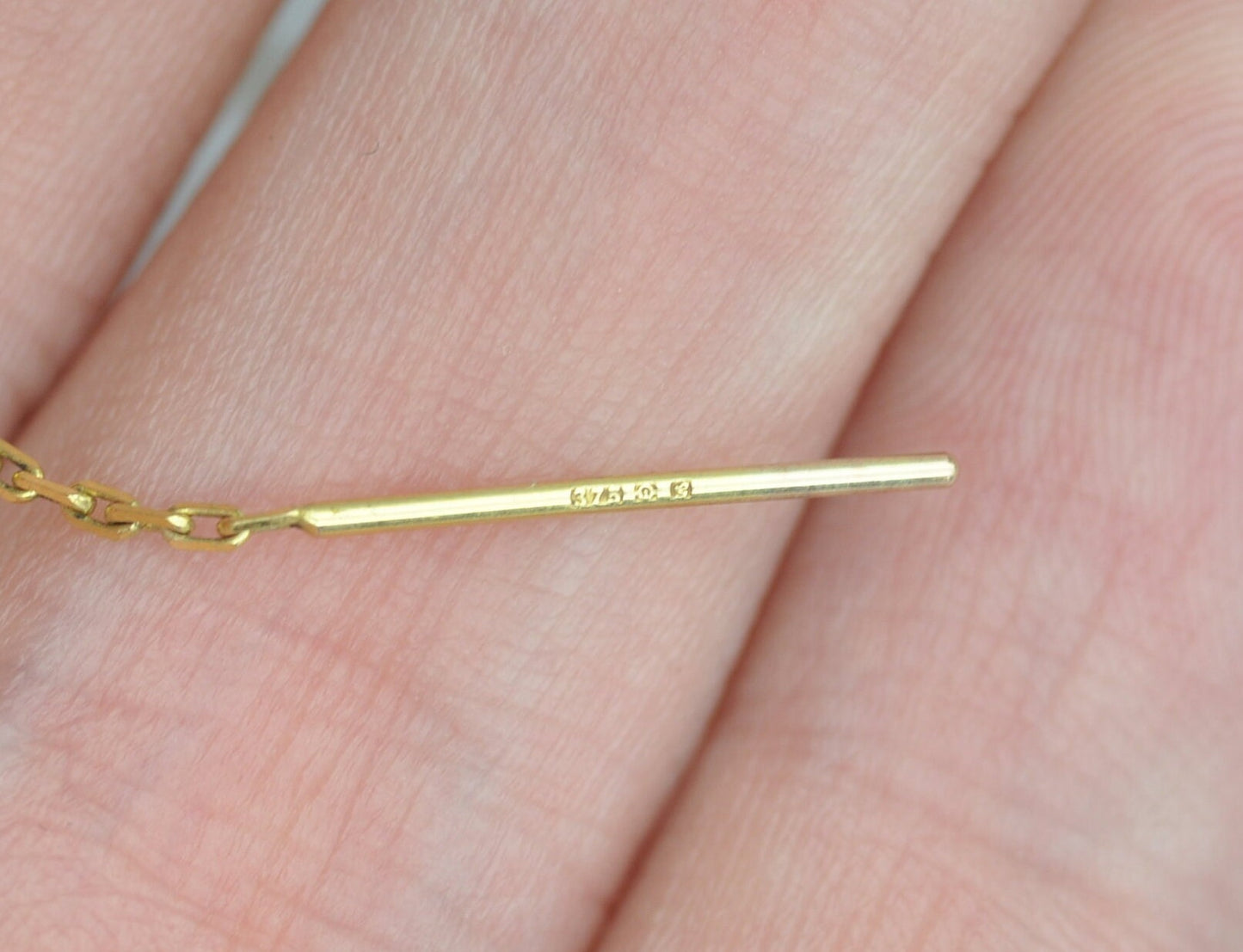 Vintage 9ct Gold Pearl Drop Threader Earrings 1981