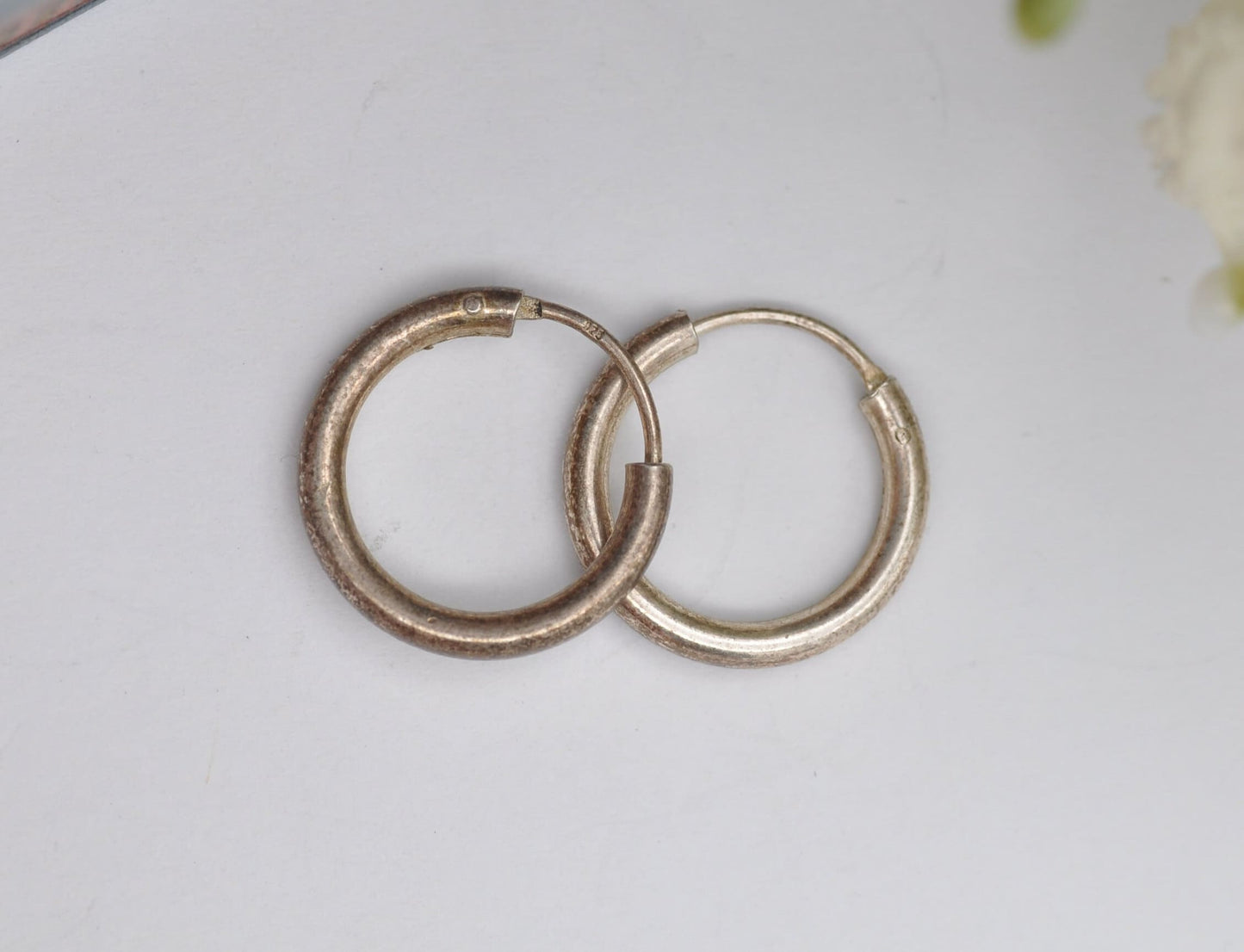 Vintage Sterling Silver Hoop Earrings