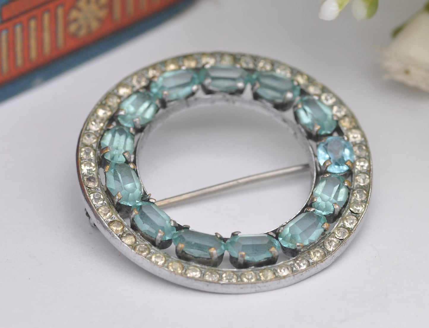 Vintage Art Deco Paste Brooch