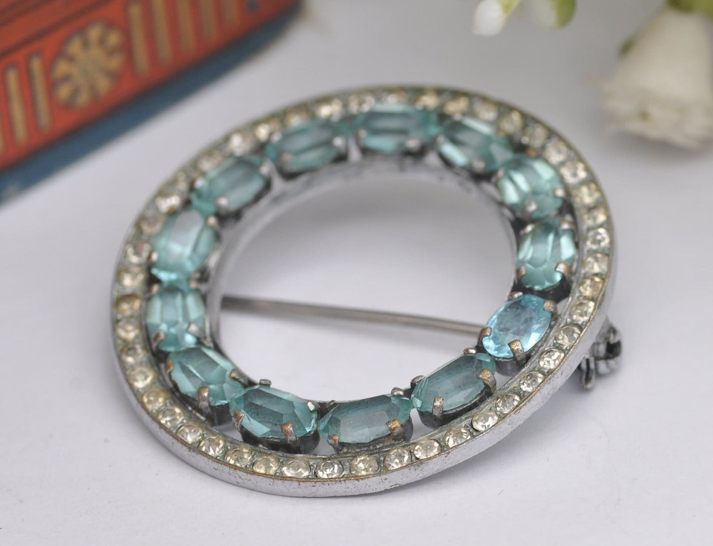 Vintage Art Deco Paste Brooch