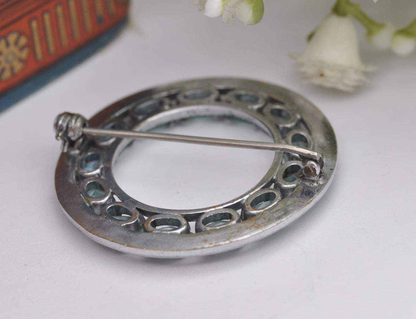 Vintage Art Deco Paste Brooch