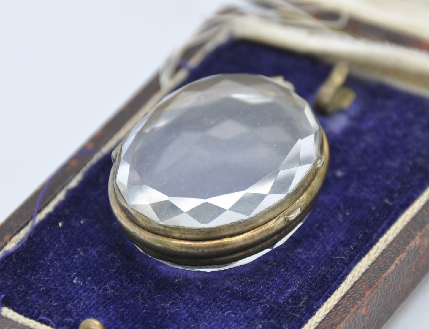 Antique Victorian Rock Crystal Locket Pendant