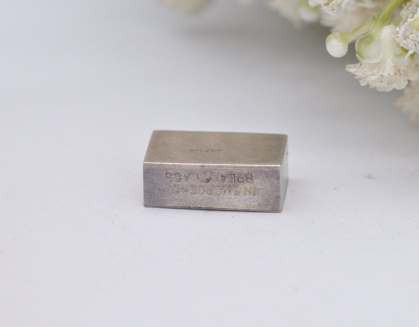 Vintage Sterling Silver 1 Pound Emergency Money Charm - In Emergency Break Glass
