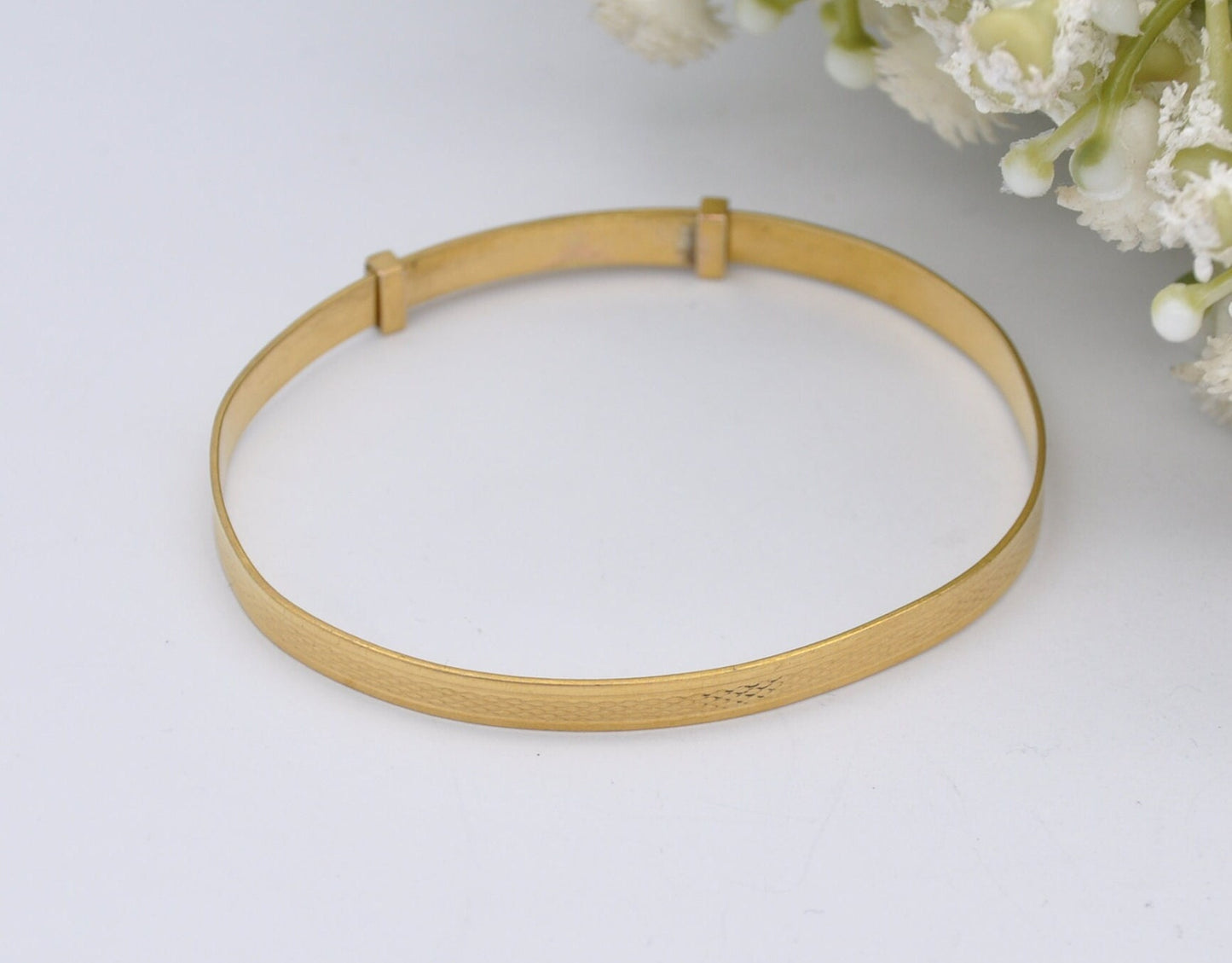Vintage Rolled Gold Bangle Bracelet - Expanding Child Bangle