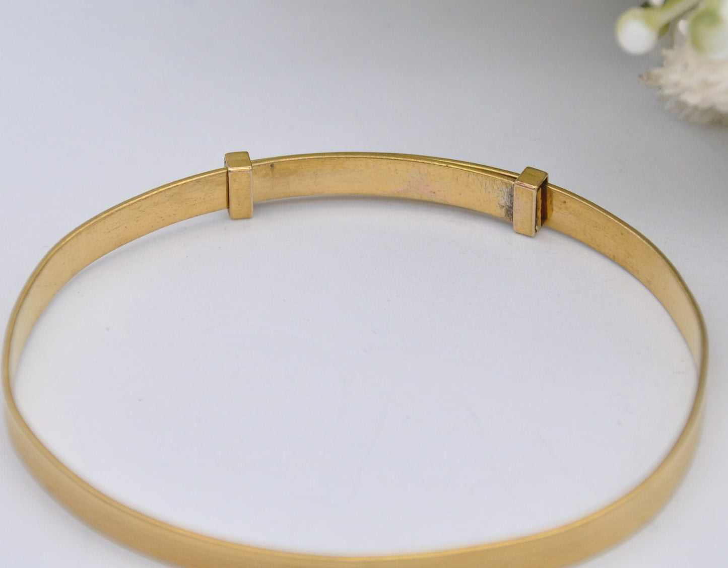 Vintage Rolled Gold Bangle Bracelet - Expanding Child Bangle