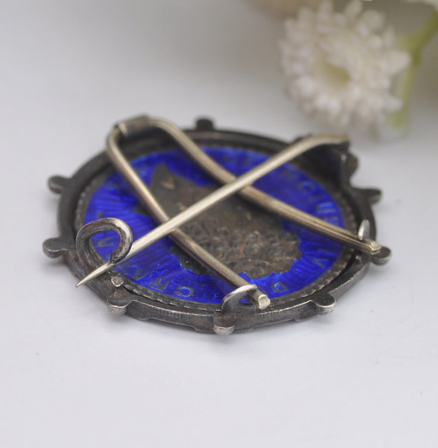 Antique Silver 1826 George IV One Shilling Coin Brooch