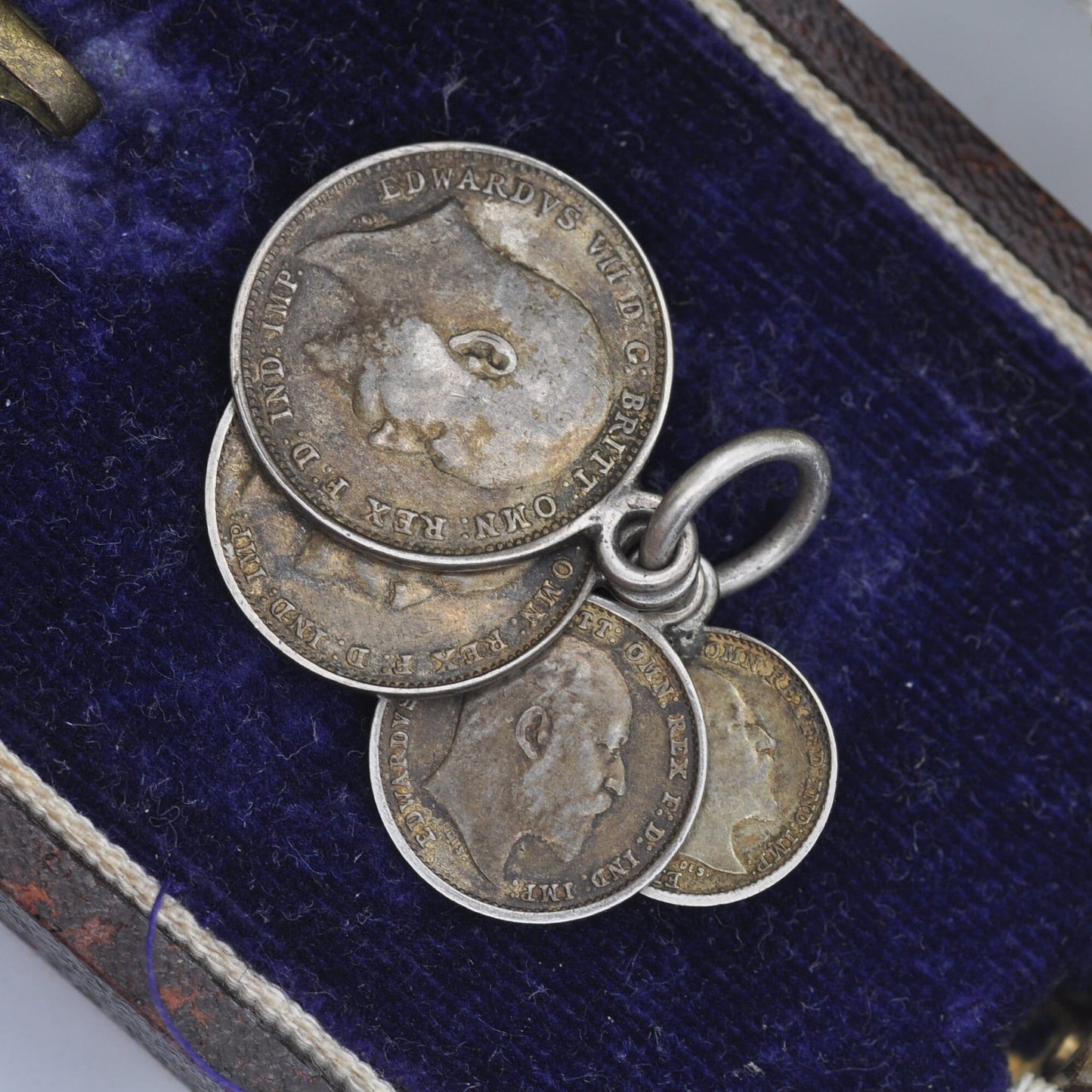 Antique 1904 Edwardian Maundy Money Fob Collection