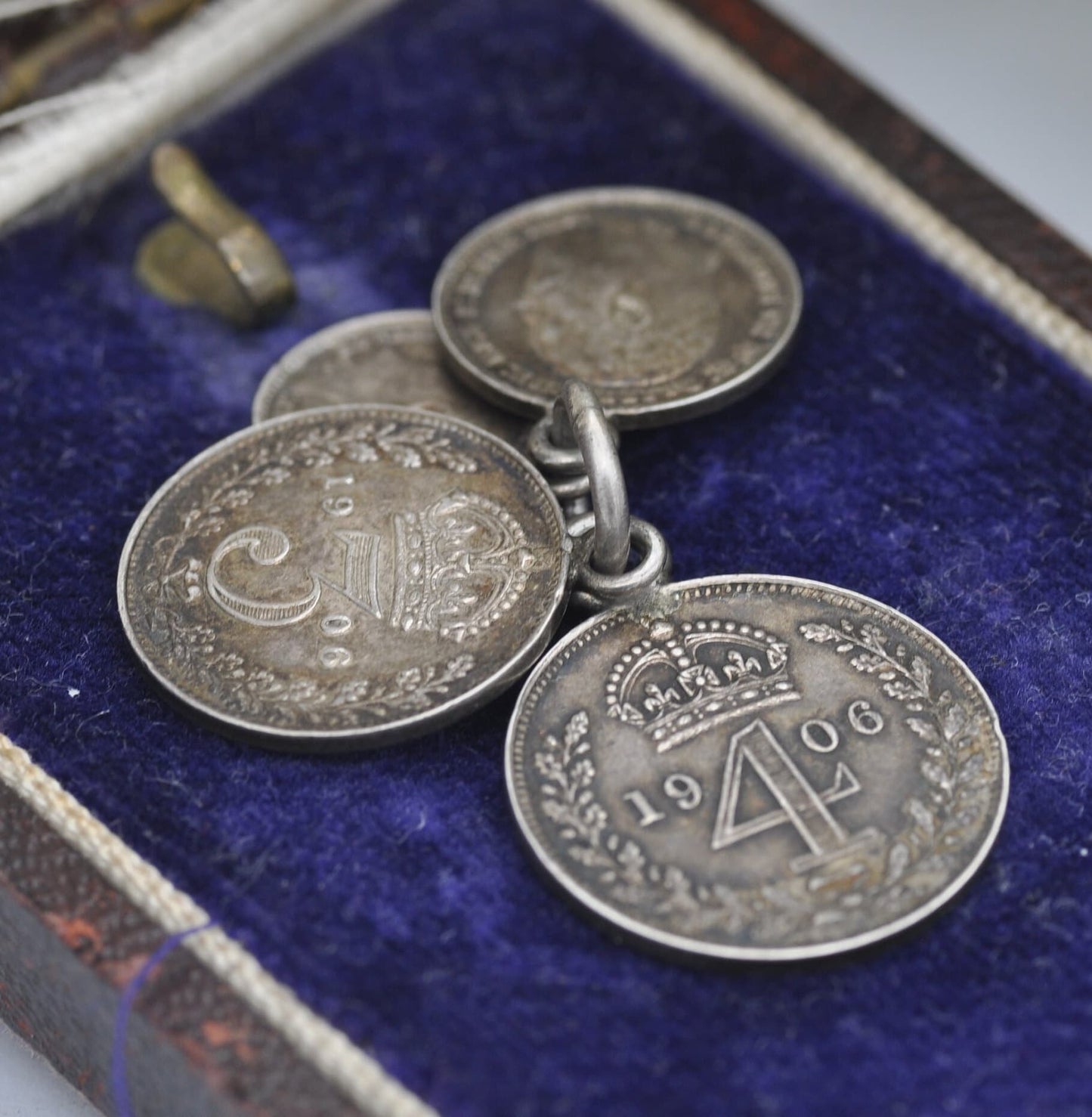 Antique 1906 Edwardian Maundy Money Fob Collection