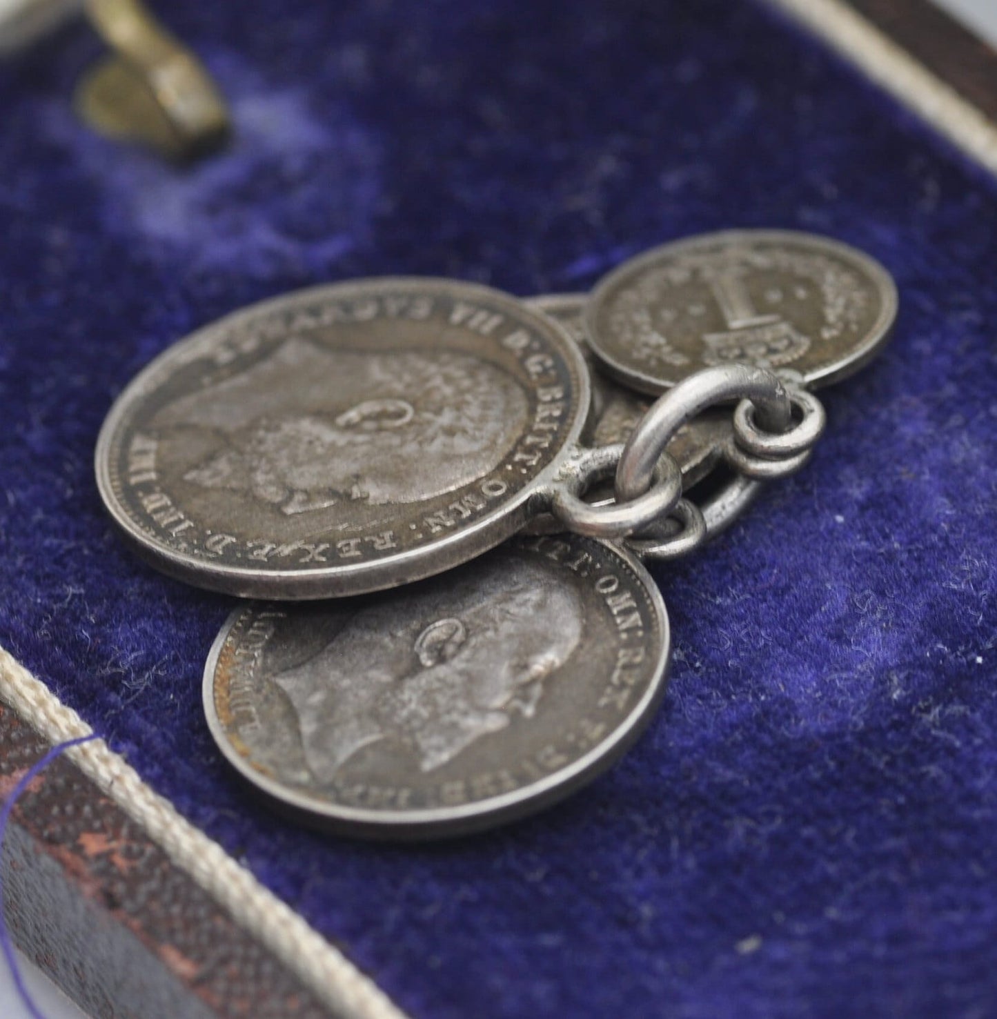 Antique 1906 Edwardian Maundy Money Fob Collection