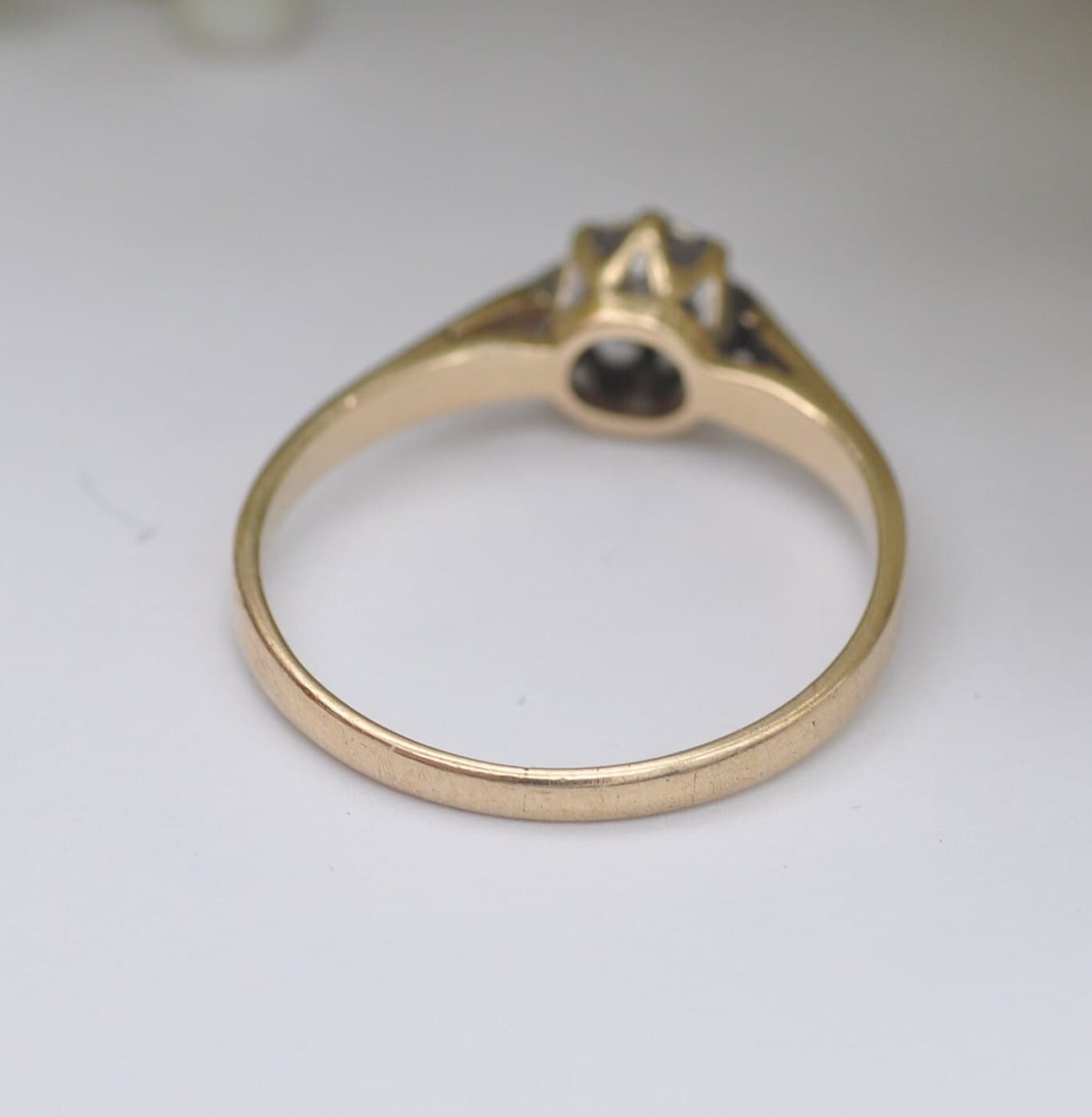 Vintage 9ct Gold Diamond Solitaire Ring 1987