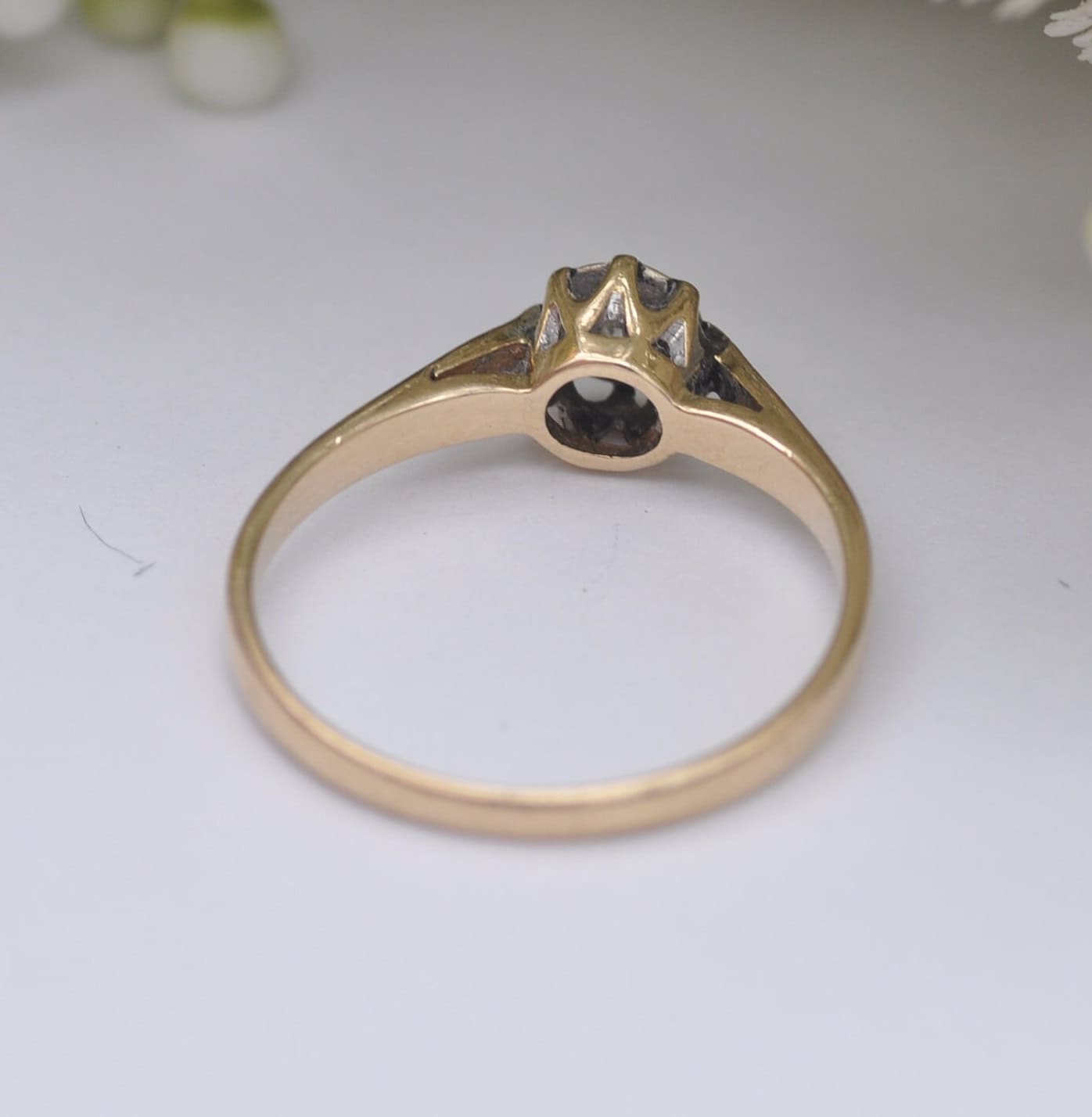 Vintage 9ct Gold Diamond Solitaire Ring 1987