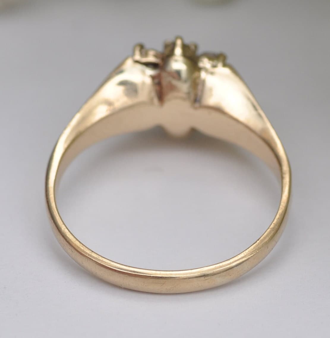 Vintage 9ct Gold Floral Cluster Ring 1994
