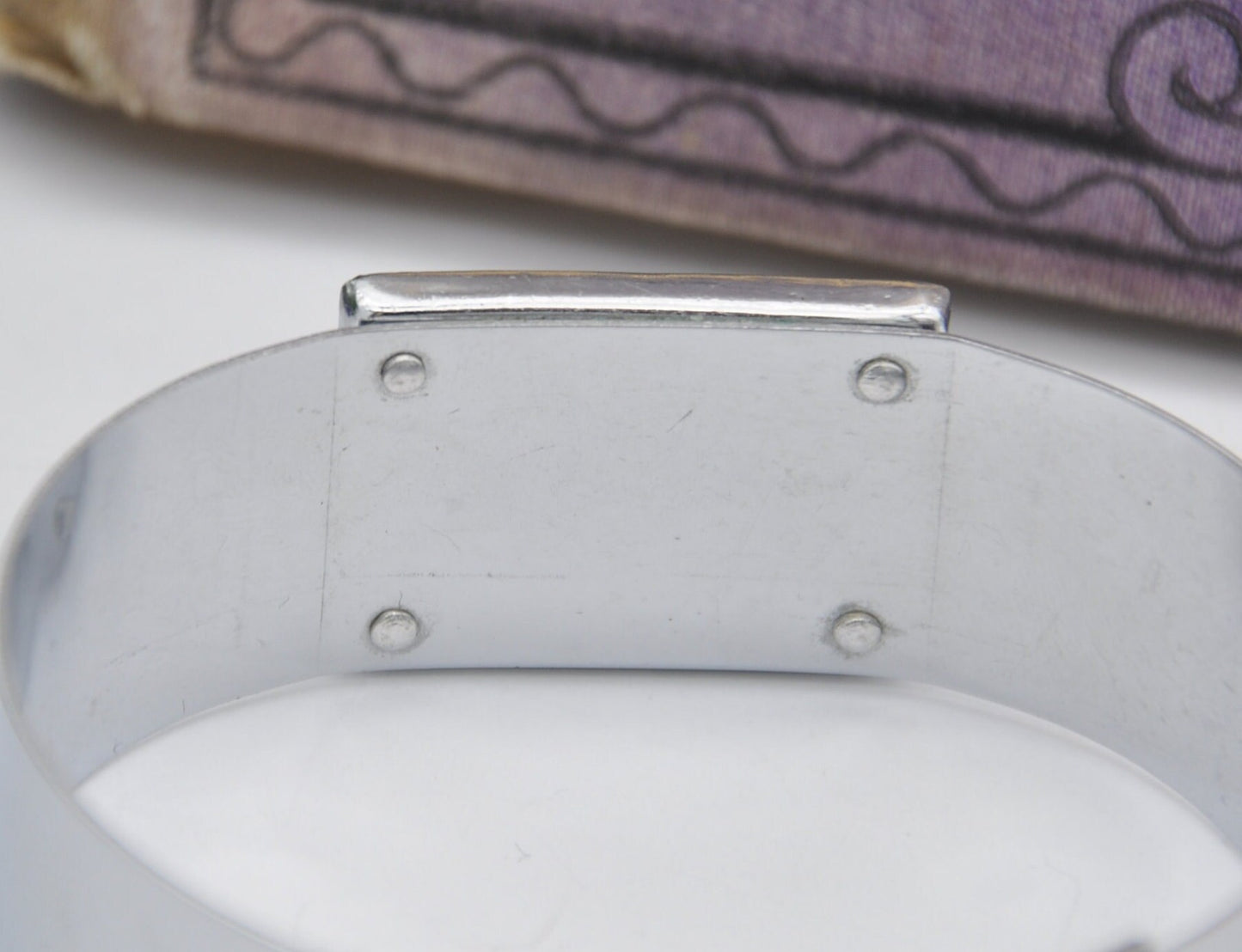 Vintage Art Deco Chrome Butterfly Wing Bracelet