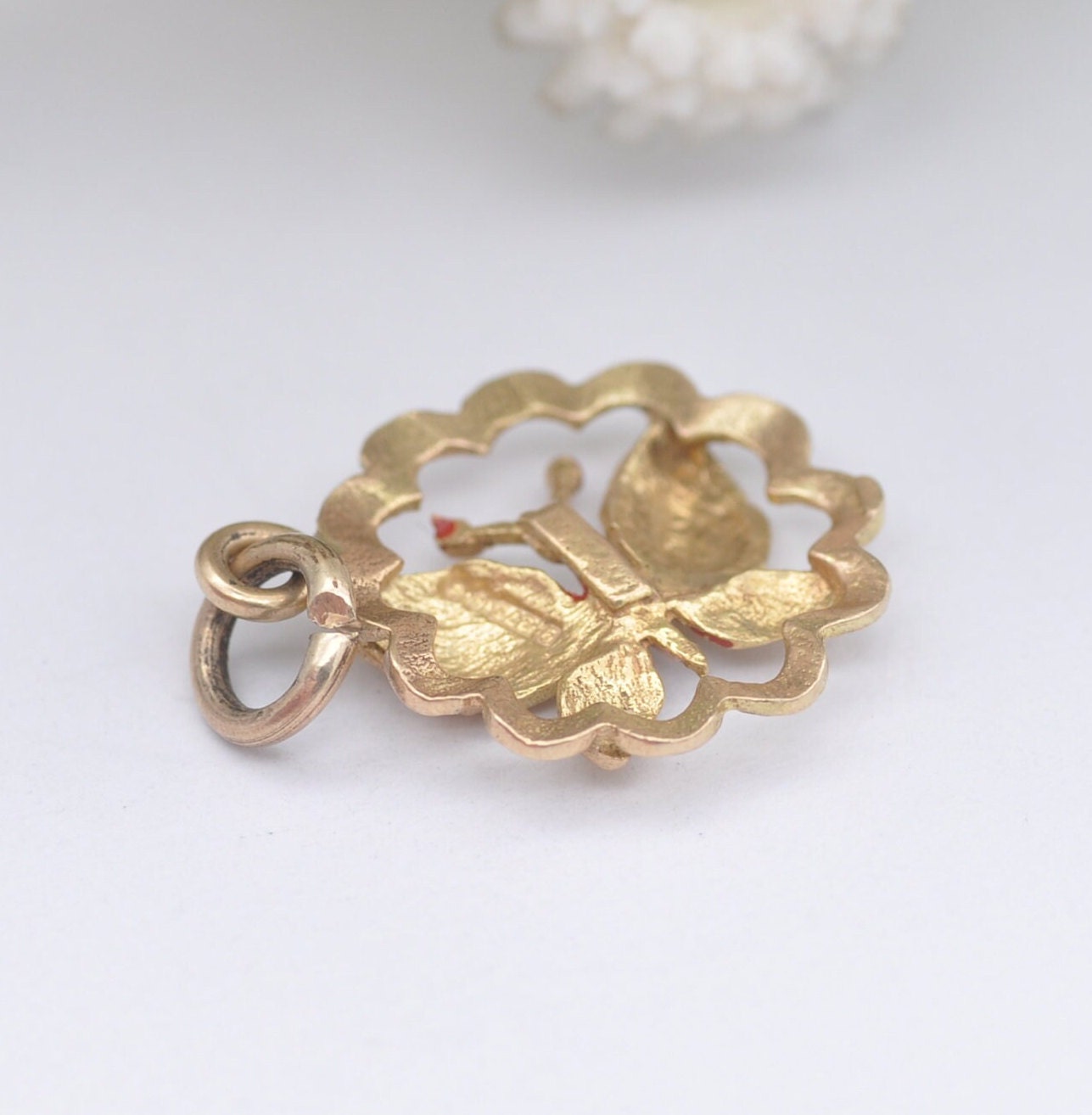 Vintage 9ct Gold Butterfly Charm