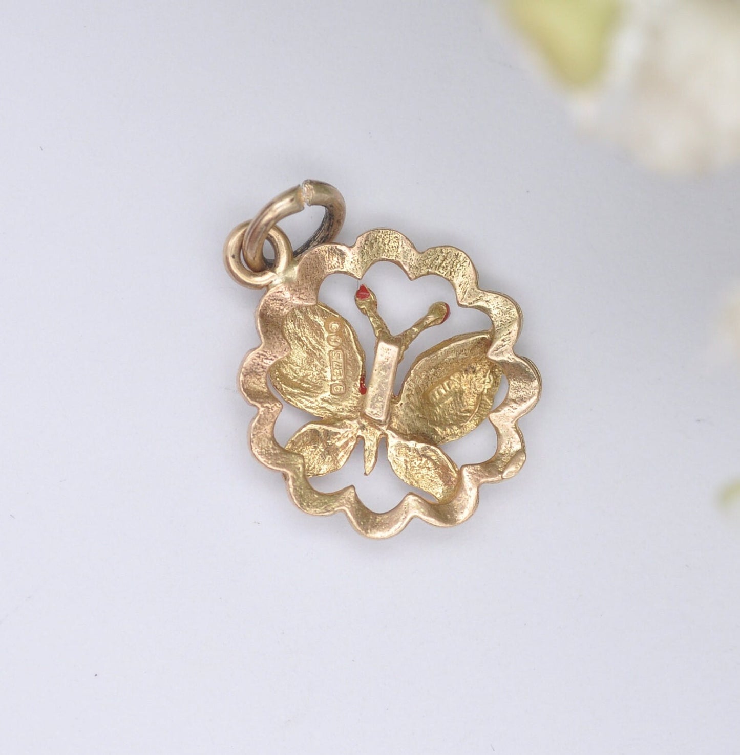 Vintage 9ct Gold Butterfly Charm