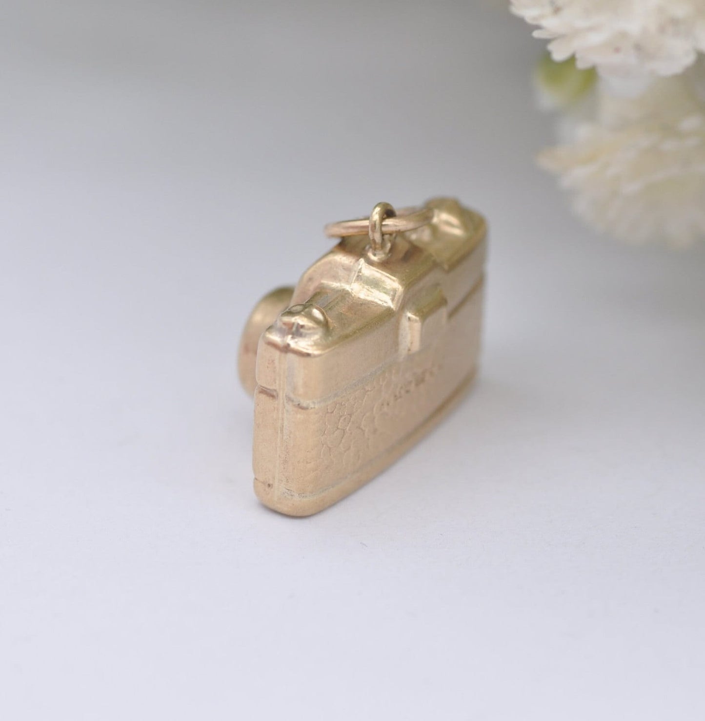 Vintage 9ct Gold Camera Charm Pendant 1975