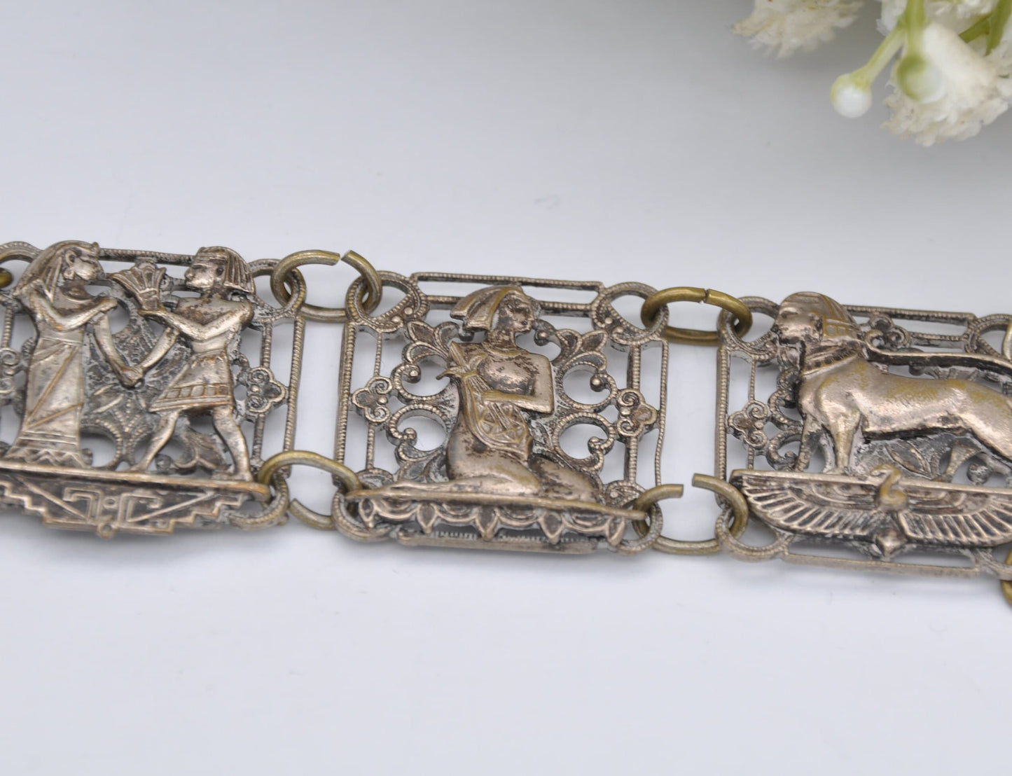 Vintage Art Deco Egyptian Revival Bracelet