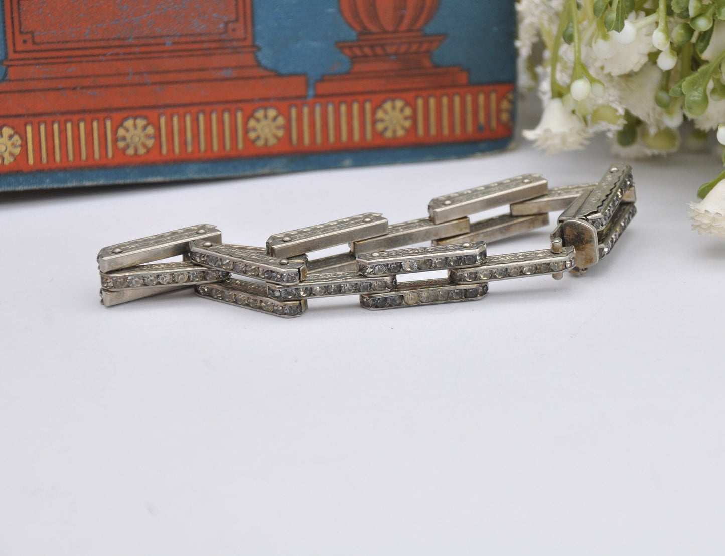 Vintage Art Deco Schreiber & Hiller Tank Bracelet DRGM