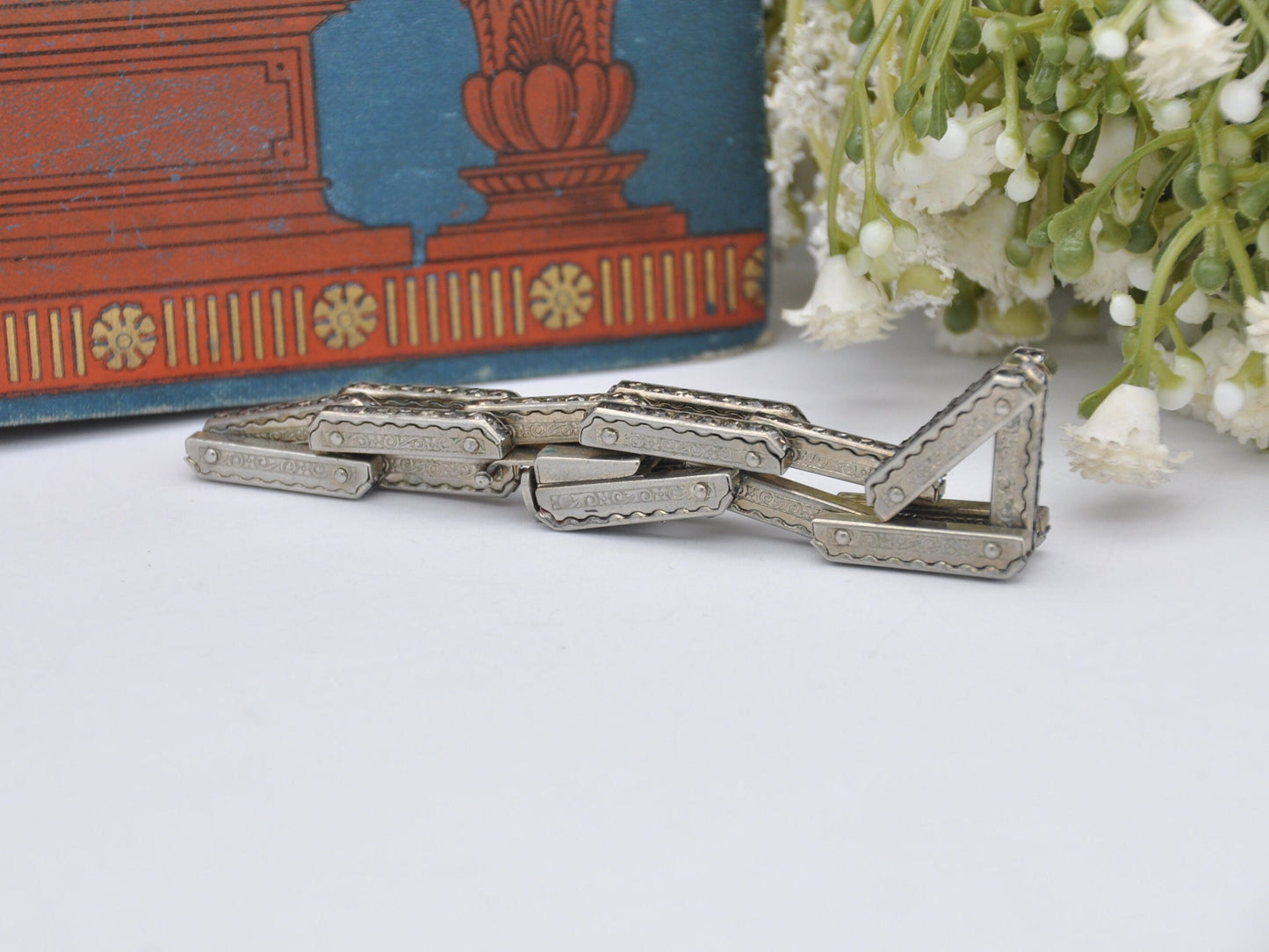 Vintage Art Deco Schreiber & Hiller Tank Bracelet DRGM