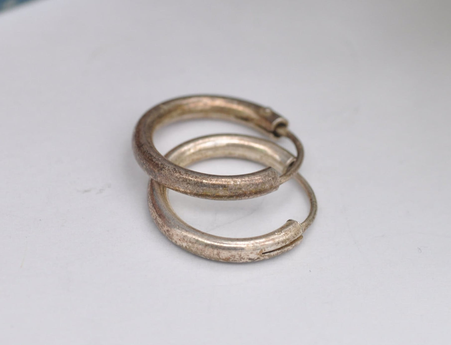 Vintage Sterling Silver Hoop Earrings