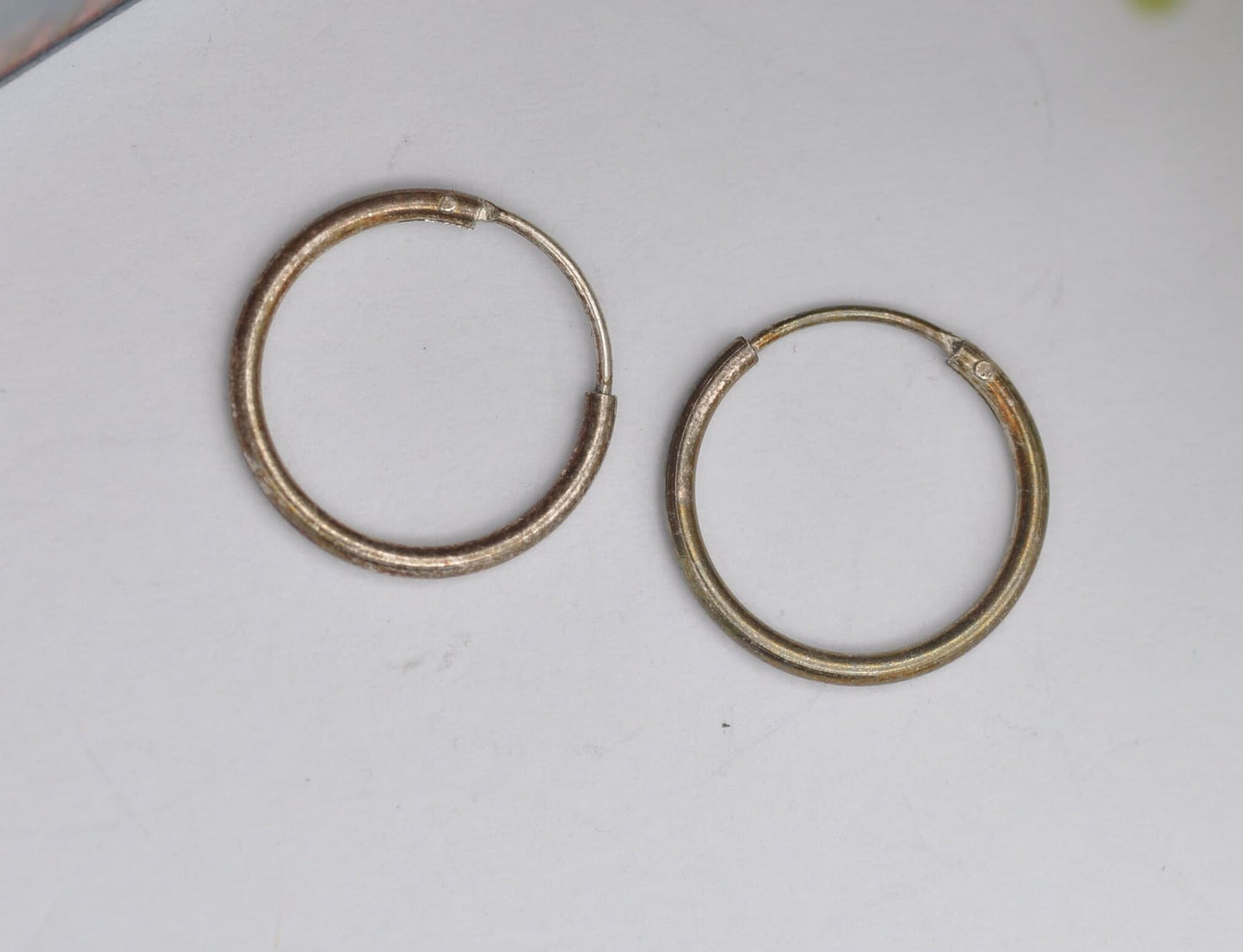 Vintage Sterling Silver Hoop Earrings