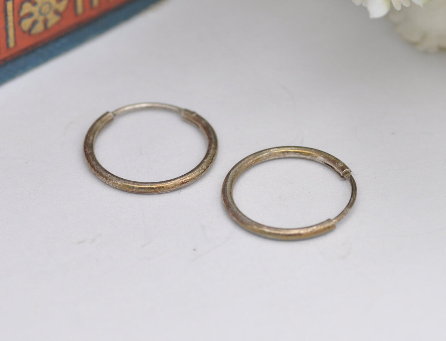Vintage Sterling Silver Hoop Earrings
