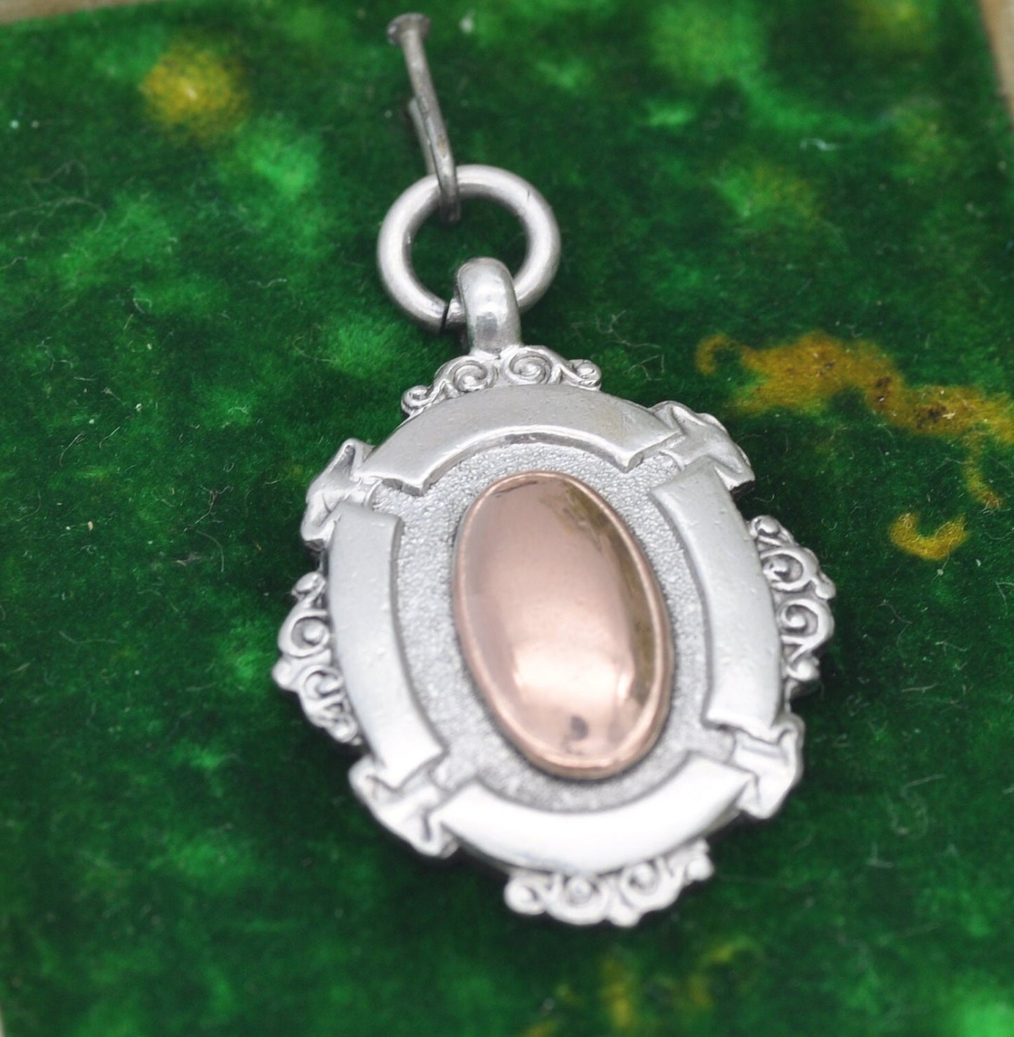 Antique Silver & Rose Gold Watch Fob by Turner and Simpson