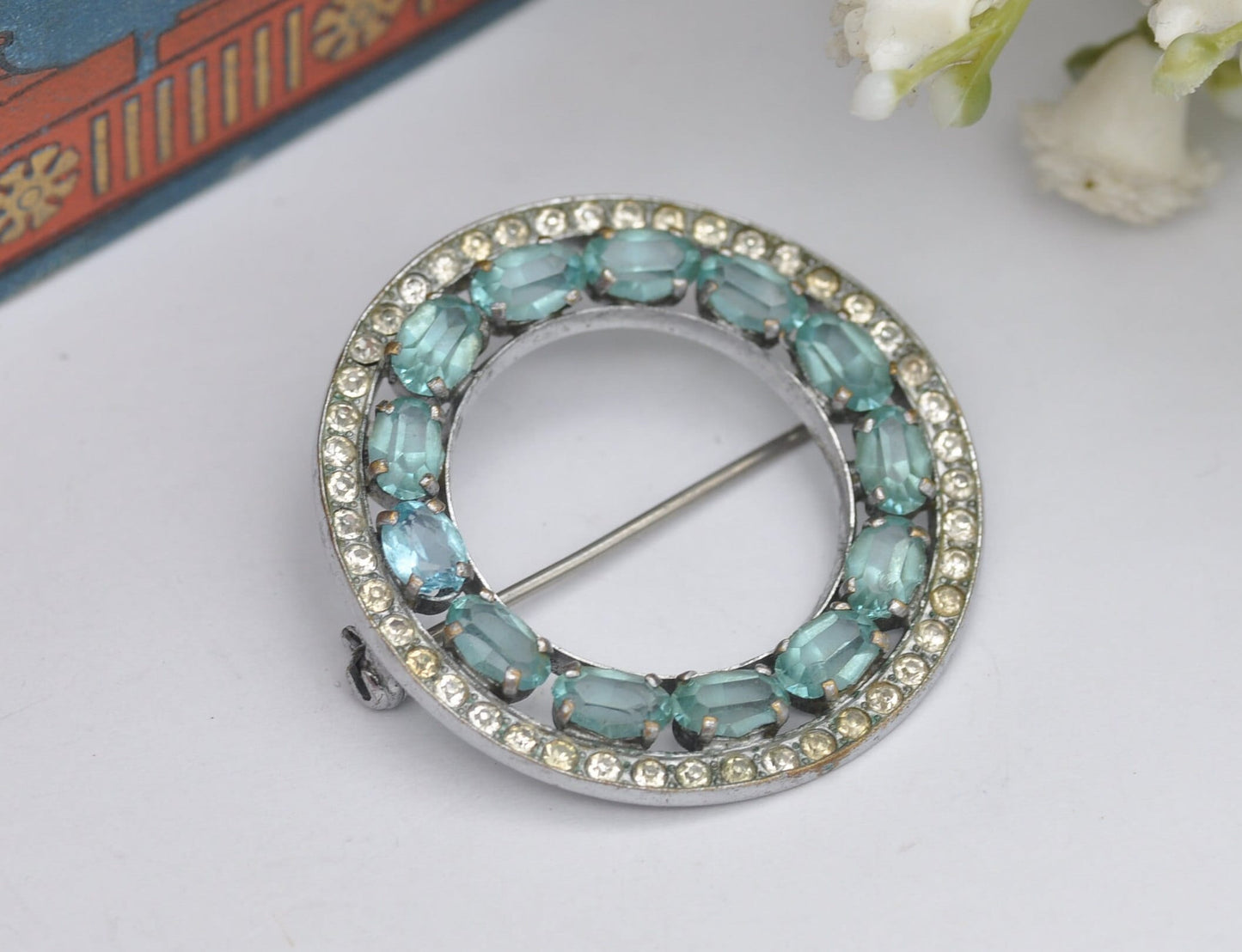 Vintage Art Deco Paste Brooch