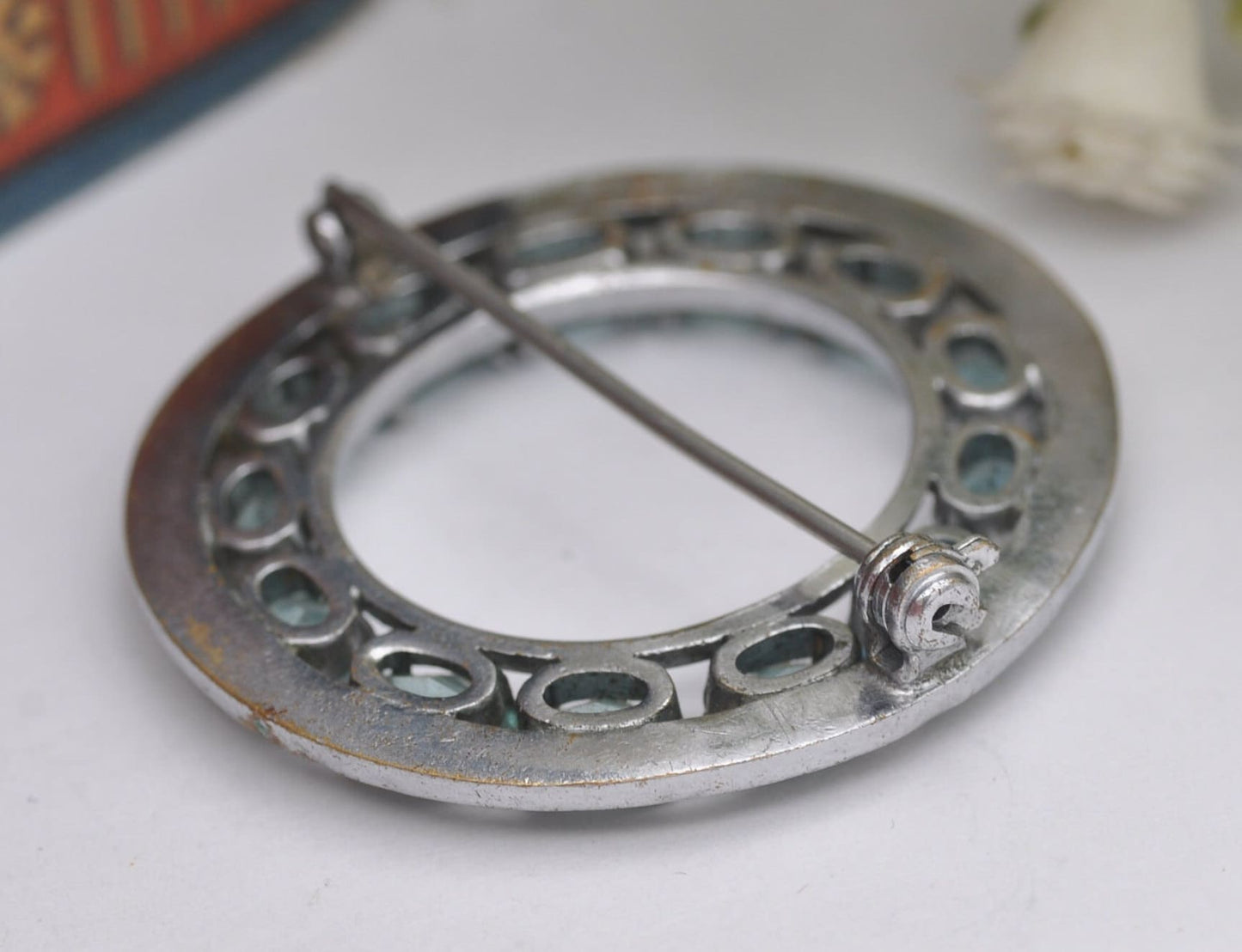 Vintage Art Deco Paste Brooch