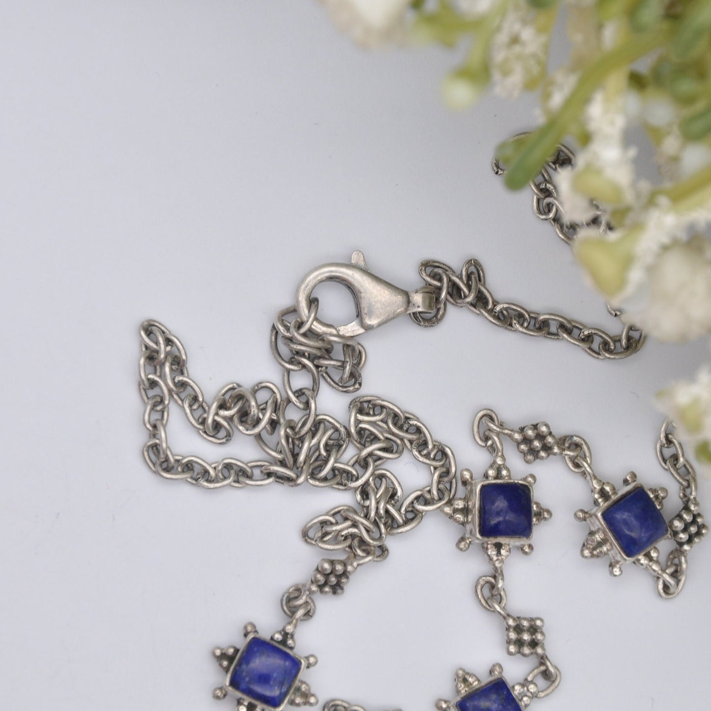 Doug Paulus Sterling Silver Lapis Lazuli Necklace - India DP 925