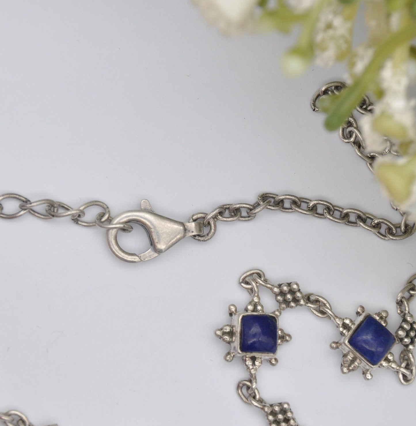 Doug Paulus Sterling Silver Lapis Lazuli Necklace - India DP 925