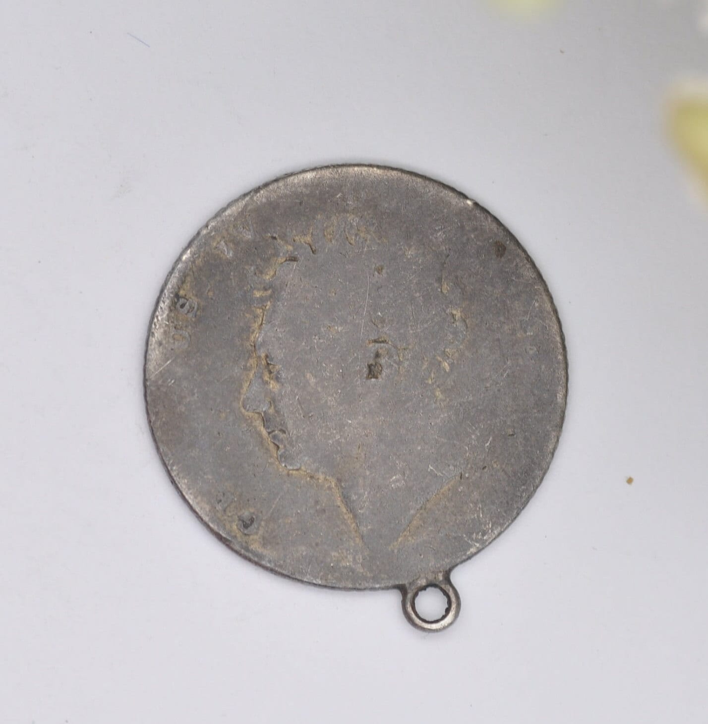 Antique Silver George IV Sixpence Coin Pendant 1820s