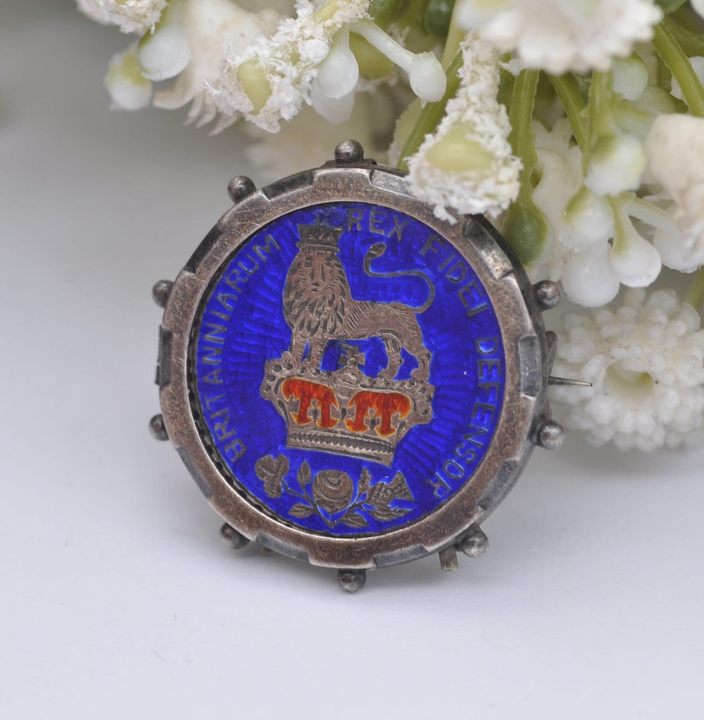 Antique Silver 1826 George IV One Shilling Coin Brooch