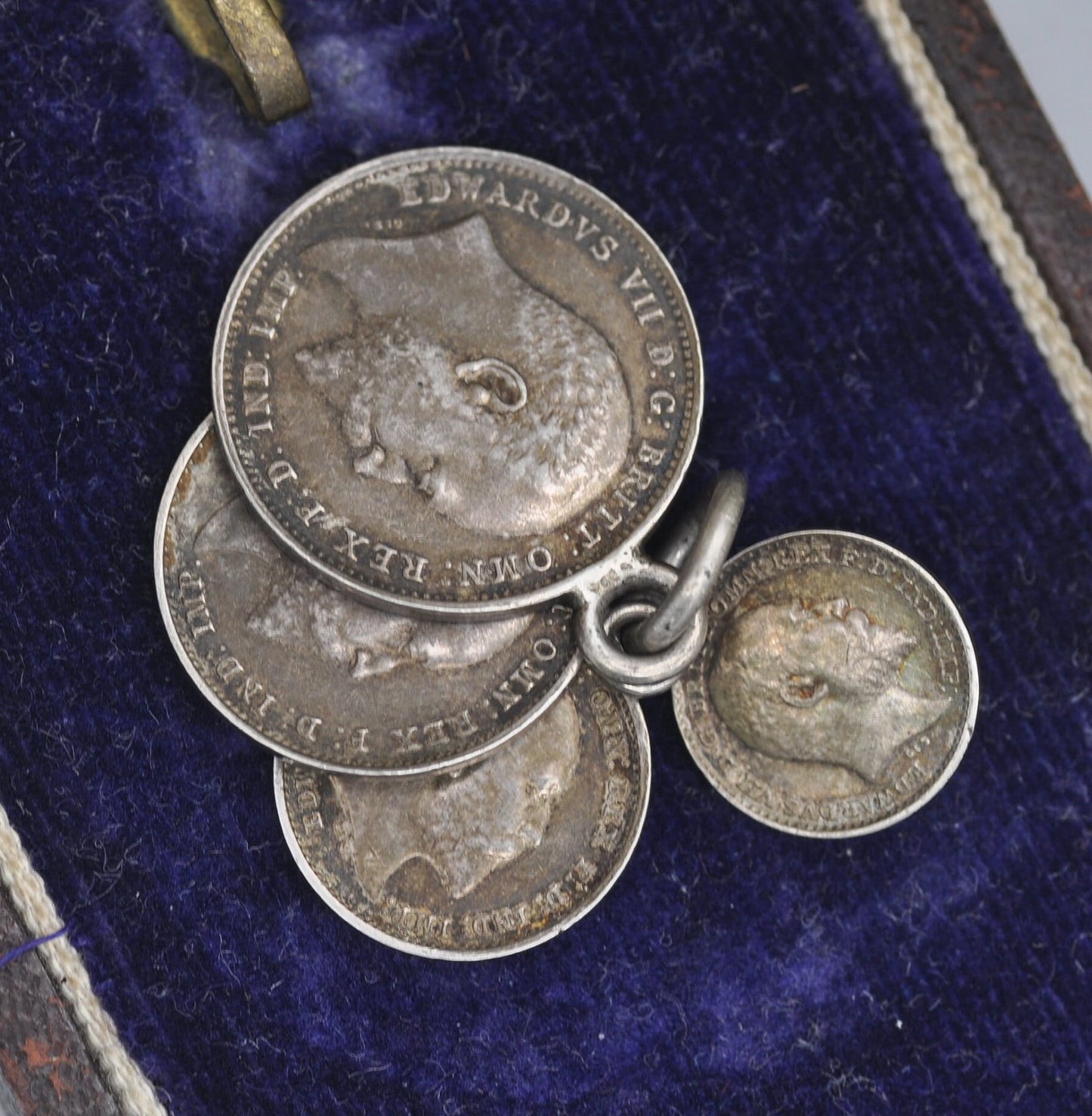 Antique 1906 Edwardian Maundy Money Fob Collection
