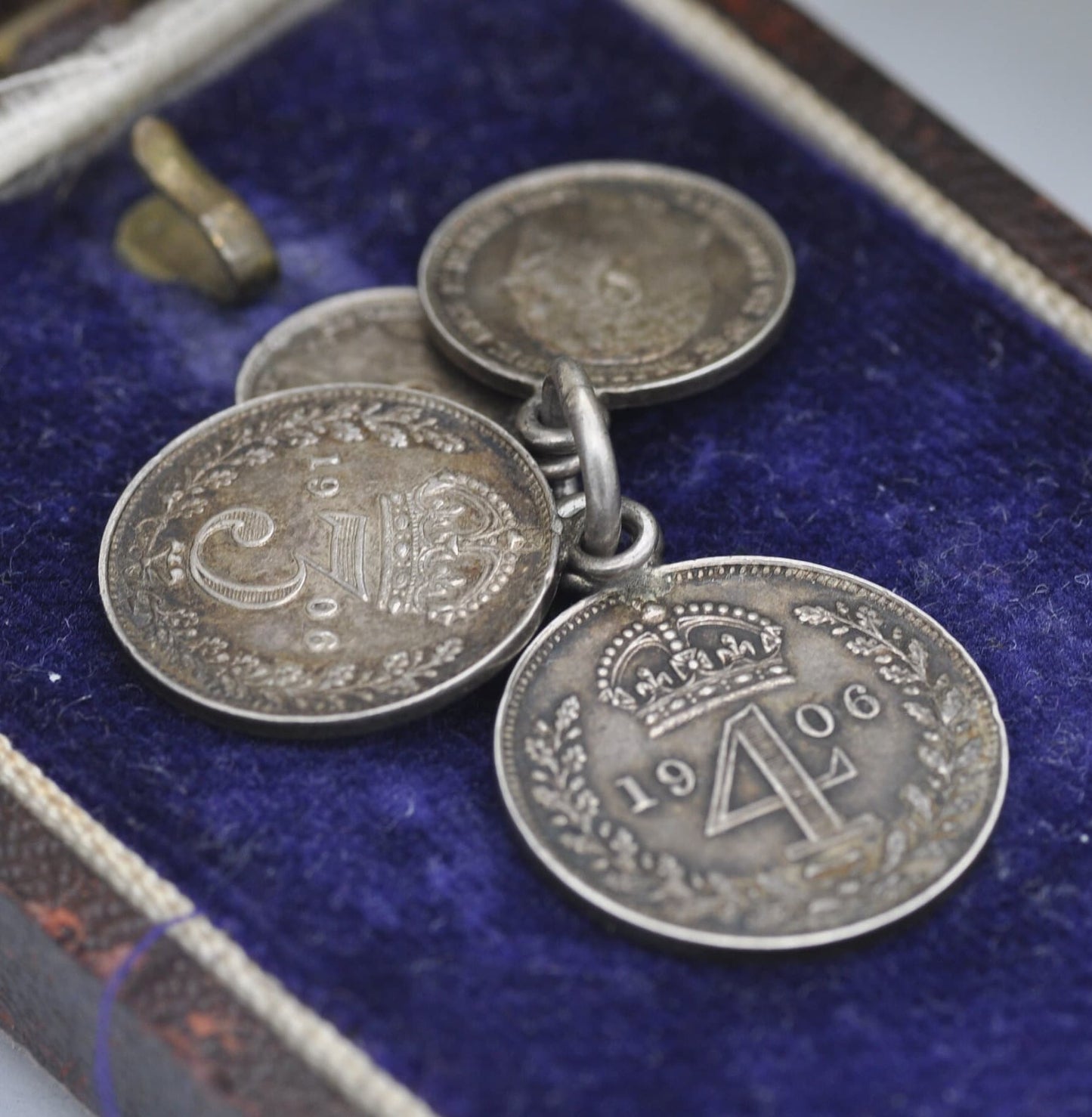Antique 1906 Edwardian Maundy Money Fob Collection