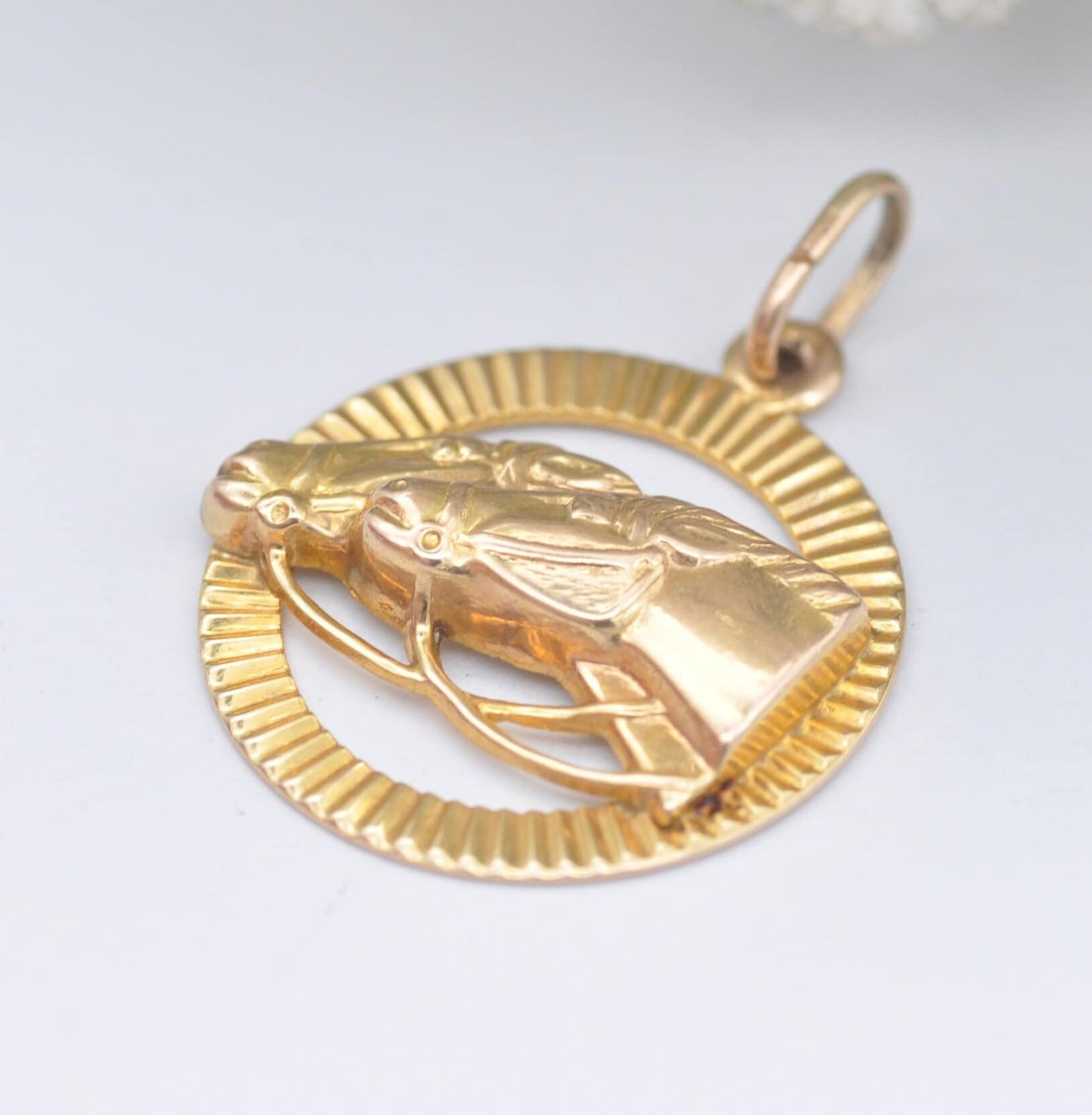 Vintage 9ct Gold Horse Head Pendant