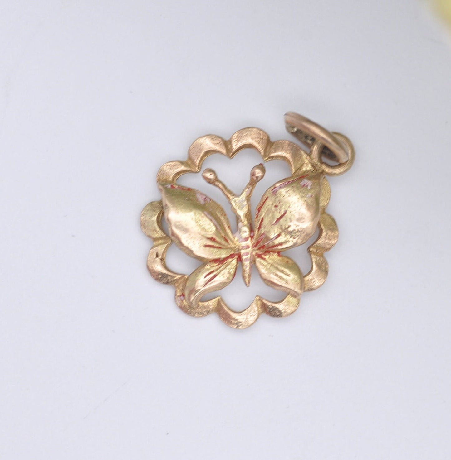 Vintage 9ct Gold Butterfly Charm
