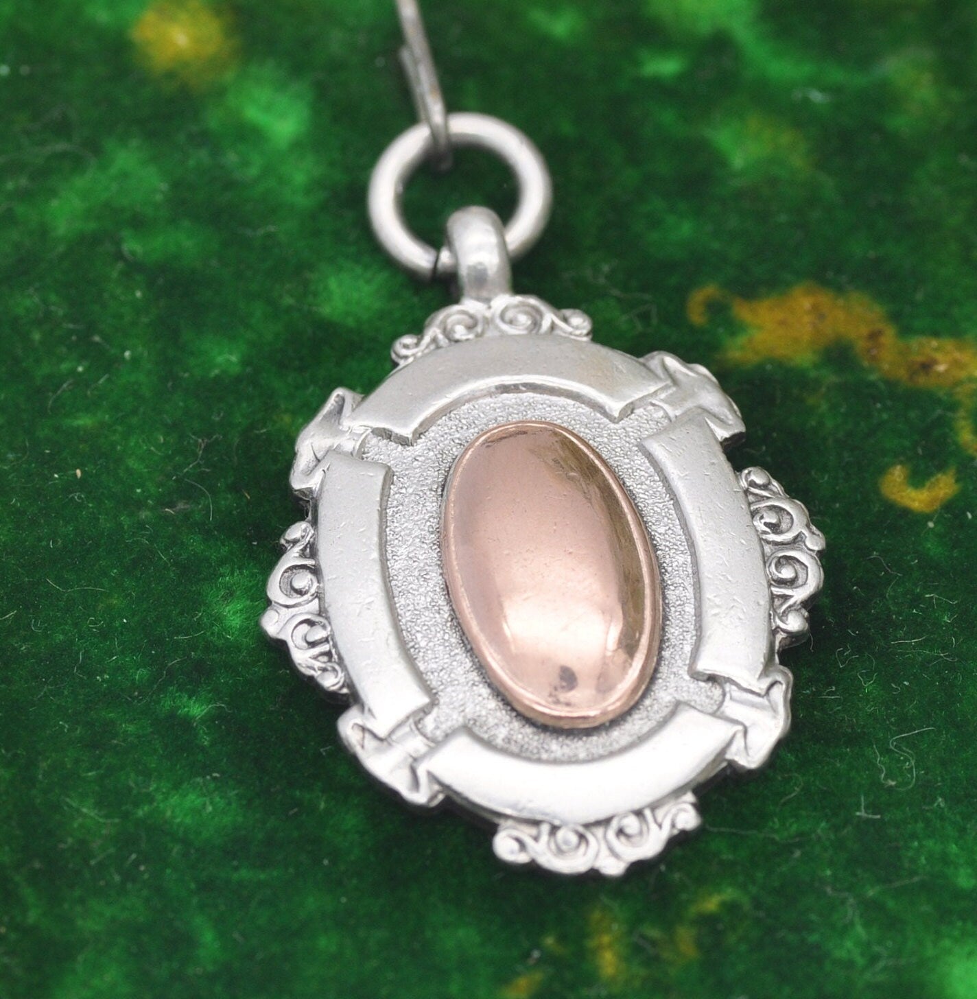Antique Silver & Rose Gold Watch Fob by Turner and Simpson