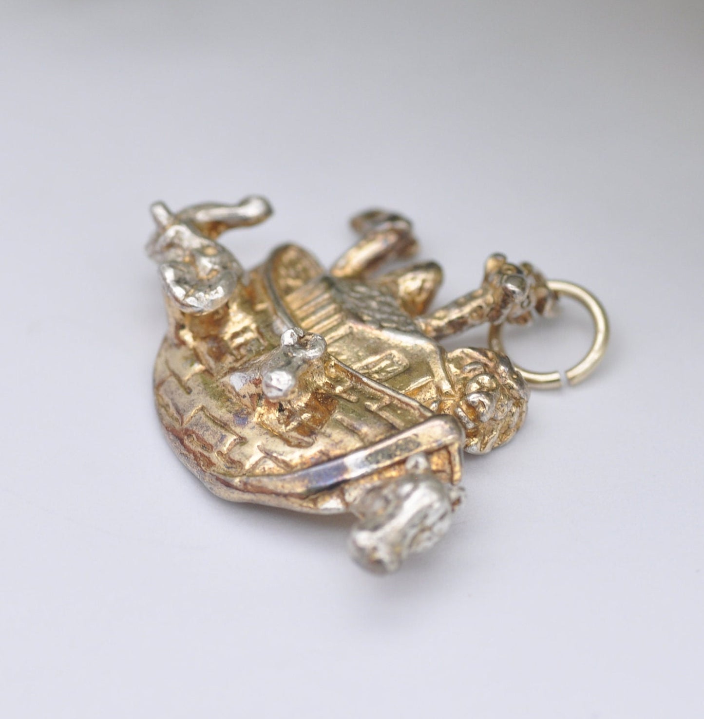 Vintage Noah's Ark Charm Pendant - Animals on a Boat