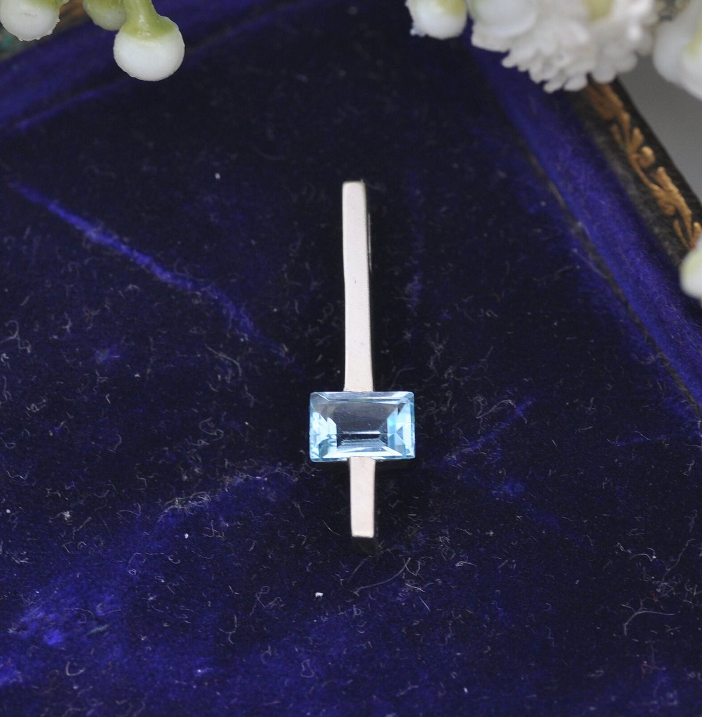 Kit Heath Sterling Silver Aquamarine Pendant - Stylised Cross