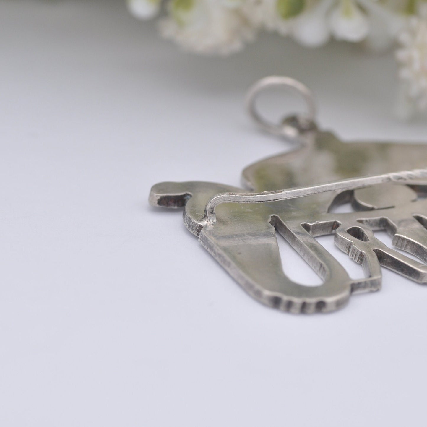 Vintage Egyptian Revival Sterling Silver Eye of Horus and Cobra Brooch Pendant - Eye of Ra Symbol | Ancient Egyptian