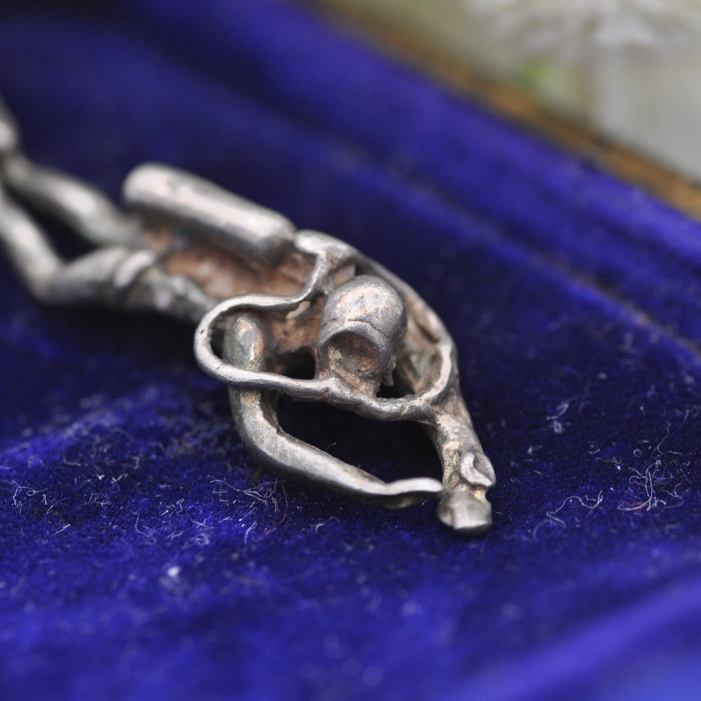 Vintage Sterling Silver Scuba Diver Charm Pendant - Diving Gift