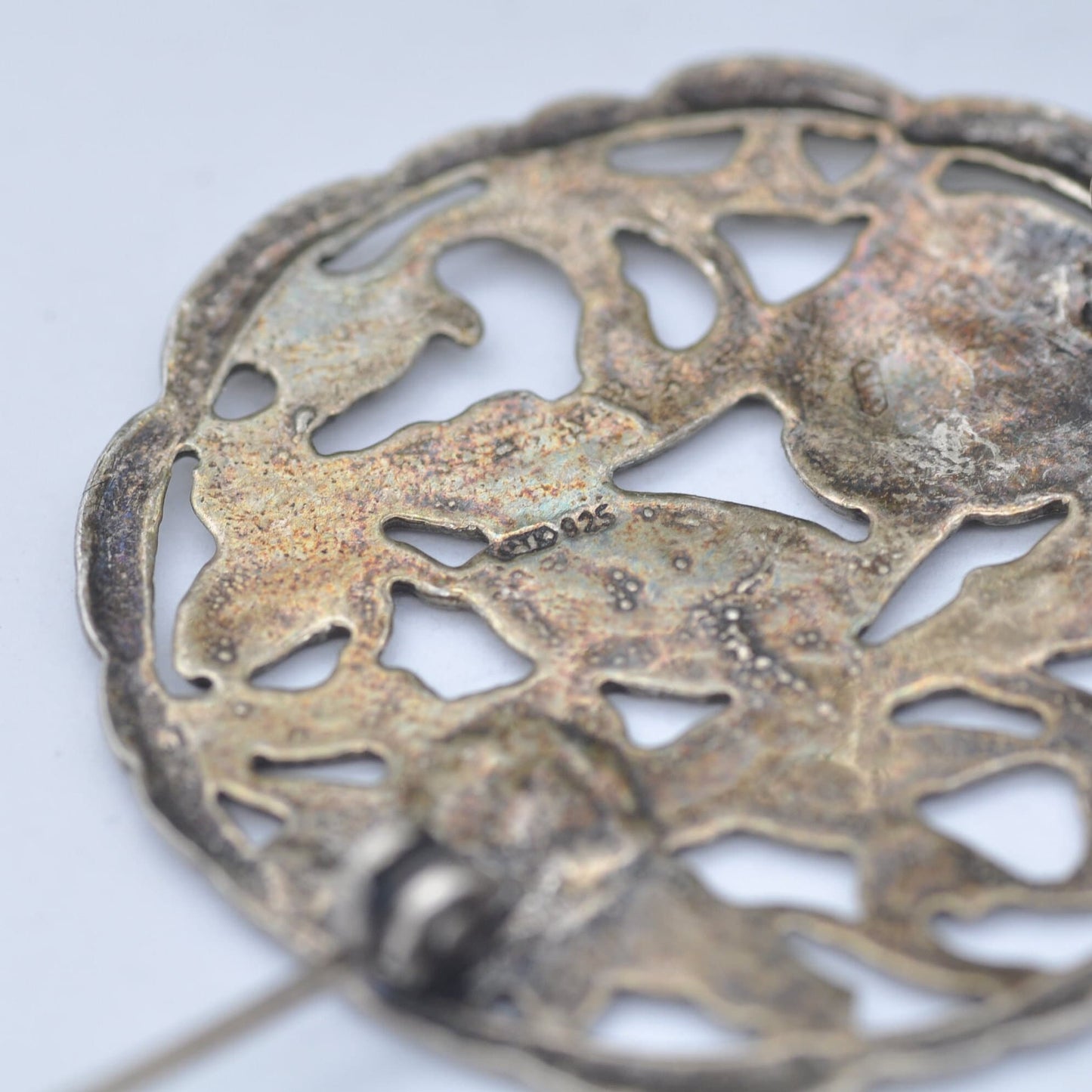 Vintage Sterling Silver Openwork Flower Brooch - Floral Cut Out Design | Victorian Style