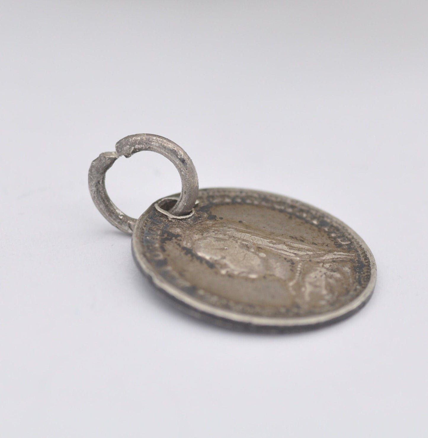 Antique Victorian Silver Three Pence 1889 Coin Charm Pendant - Victoria Silver Coin Jewellery | Jubilee Head