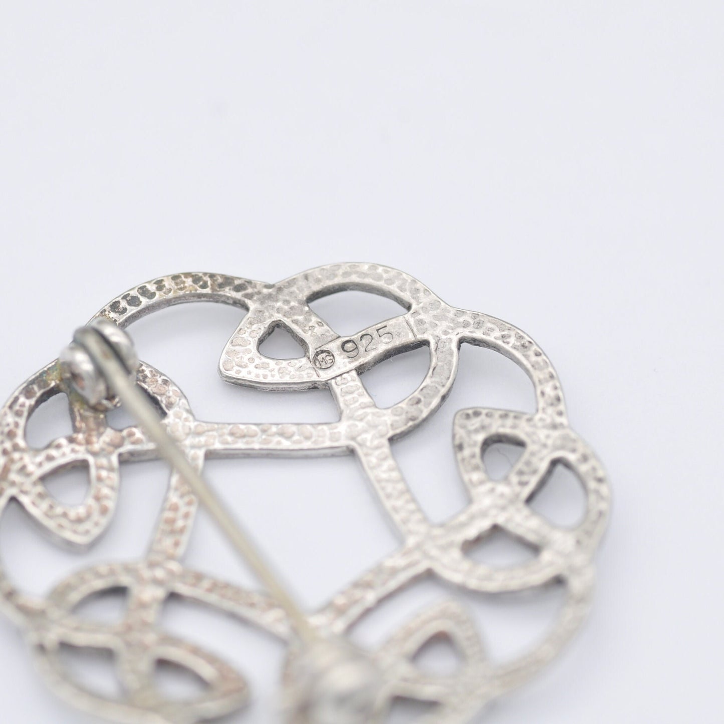 Vintage Ortak Scottish Sterling Silver Brooch by Malcolm Gray - Celtic Knot