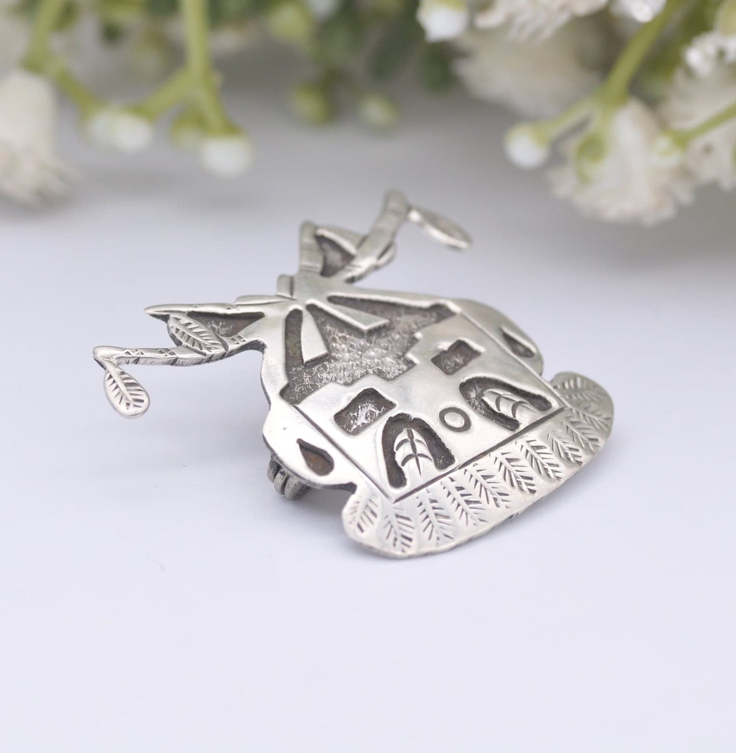 Vintage Sterling Silver Abstract Figural Brooch - Sculptural Modernist Design | Statement Piece