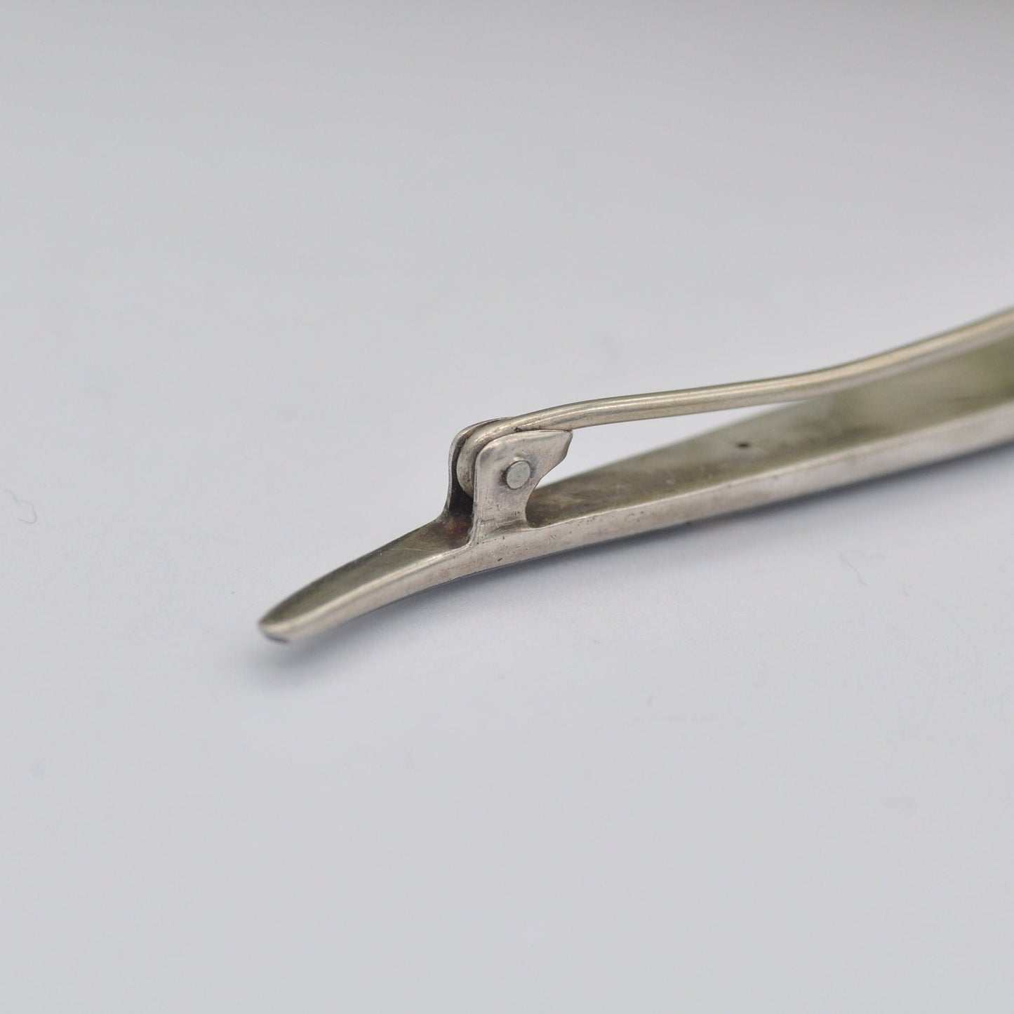 Antique Victorian Silver Niello Bar Brooch - Lucky Horseshoe