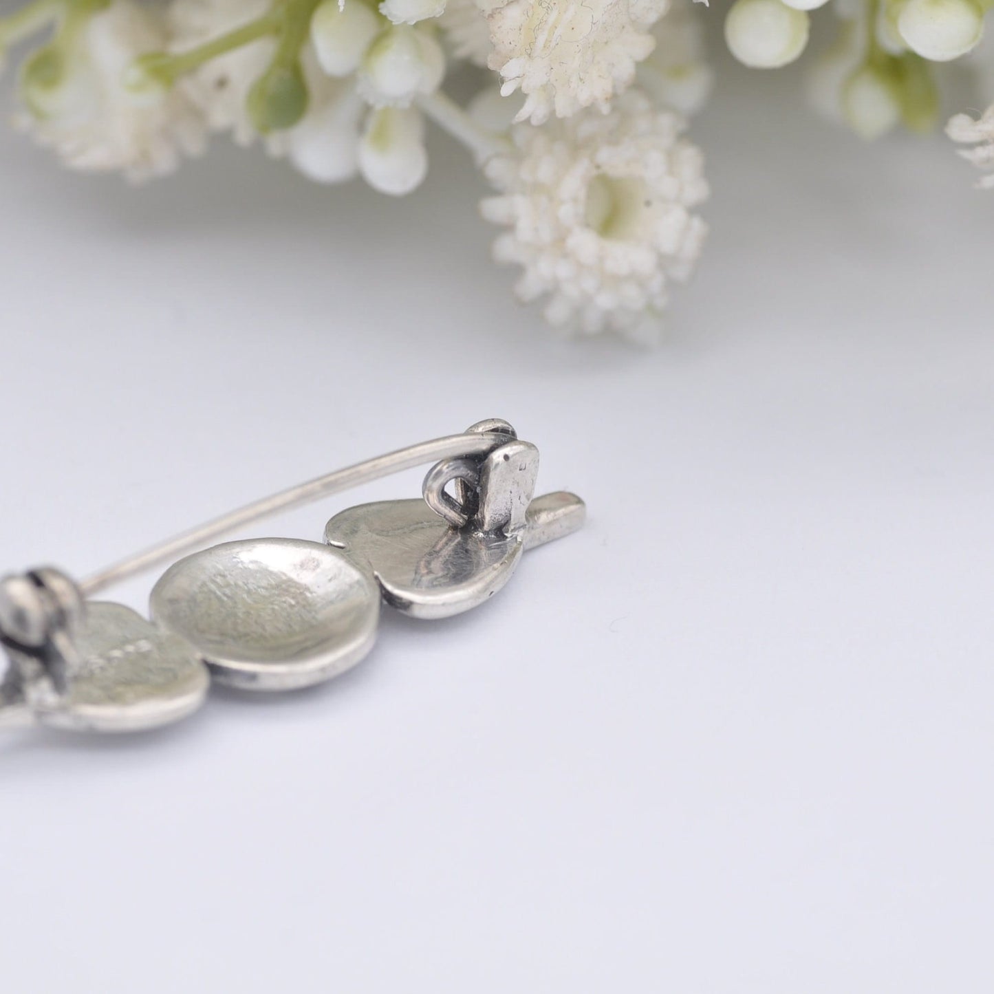 Vintage Sea Gems Sterling Silver Celtic Rose Brooch - Mackintosh Style