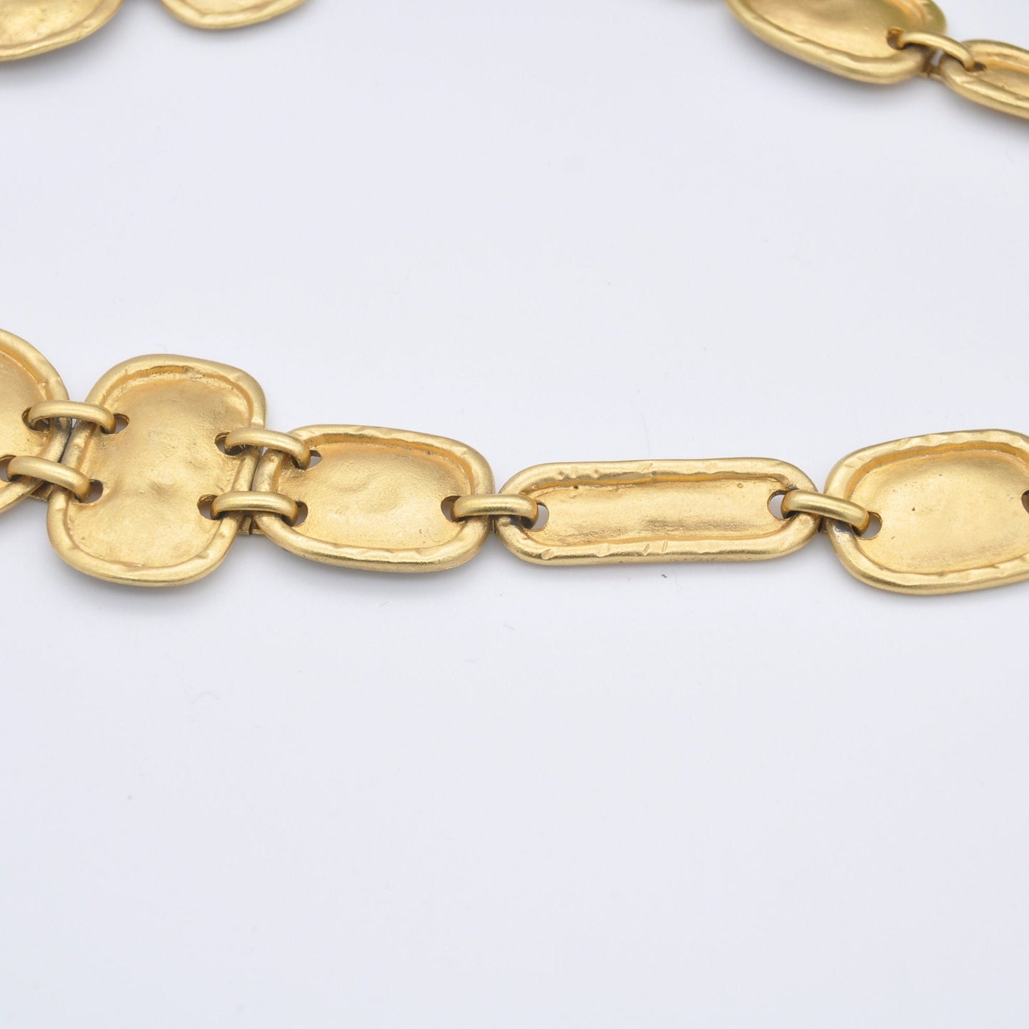 Vintage Sphinx Necklace Gold Tone Disk Link - Mid-Century Branded Costume Jewellery