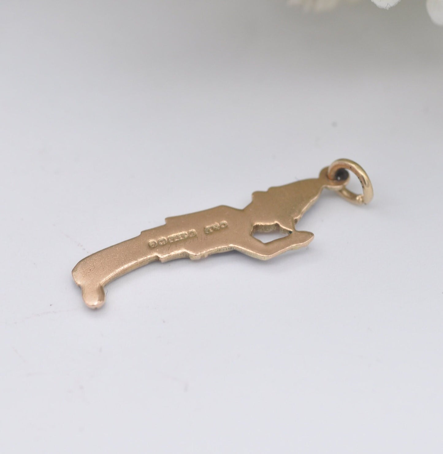 Vintage 9ct Gold Enamel Policeman Charm Pendant - Bobby Cartoon Character